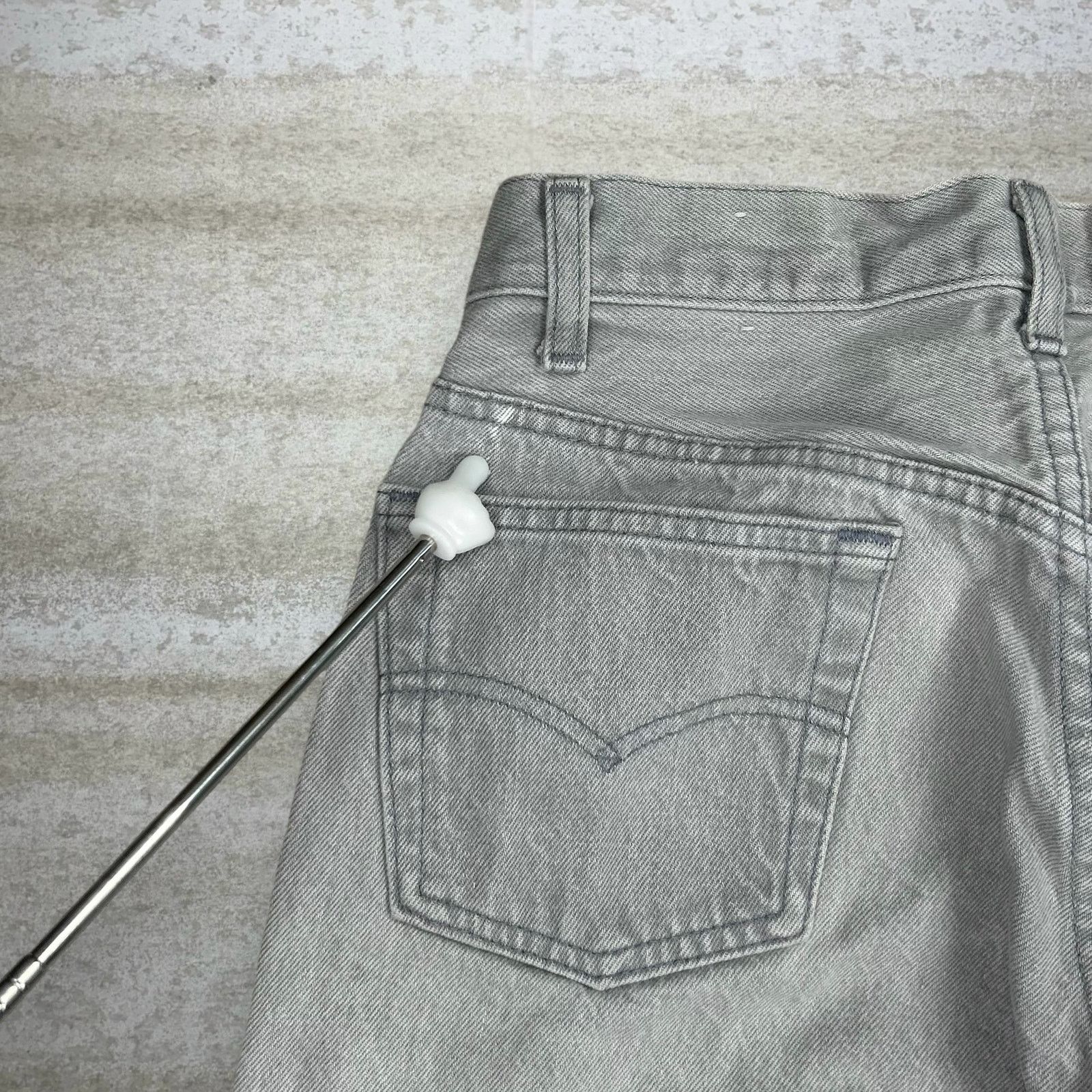 True Vintage 70s Levis Jeans 501 31x30 Regular Straight Grey