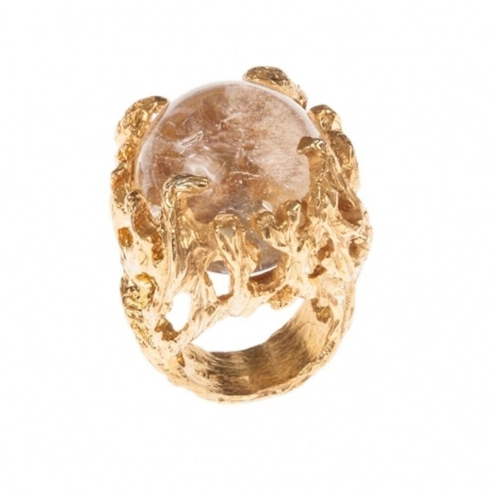 Designer Alberto Juan Abstract Pools of Light Quartz Cocktail Ring Size ONE SIZE - 1 Thumbnail