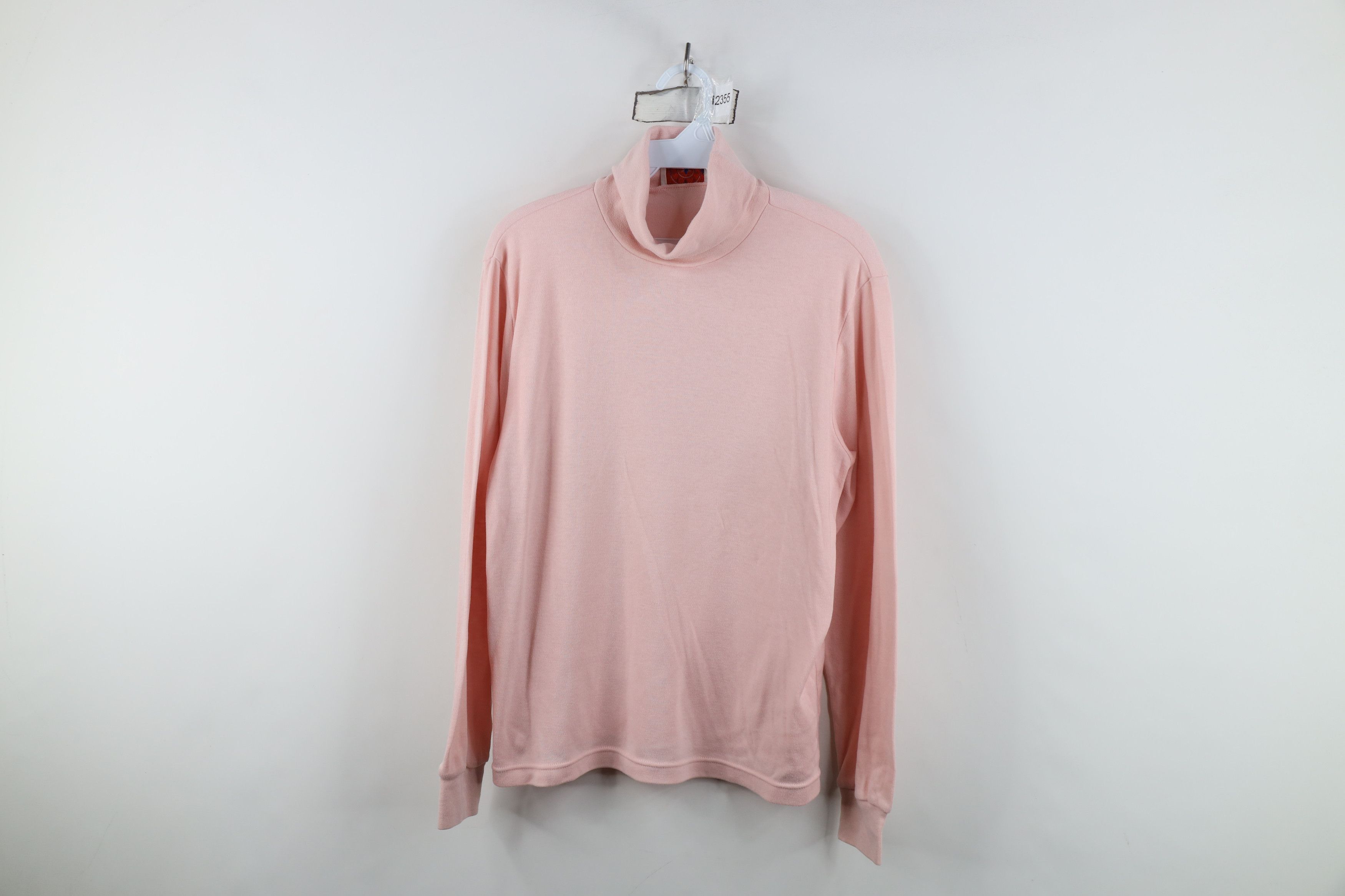 Vintage Vintage 90s Streetwear Long Sleeve Turtleneck T-Shirt Pink Size L / US 10 / IT 46 - 1 Thumbnail