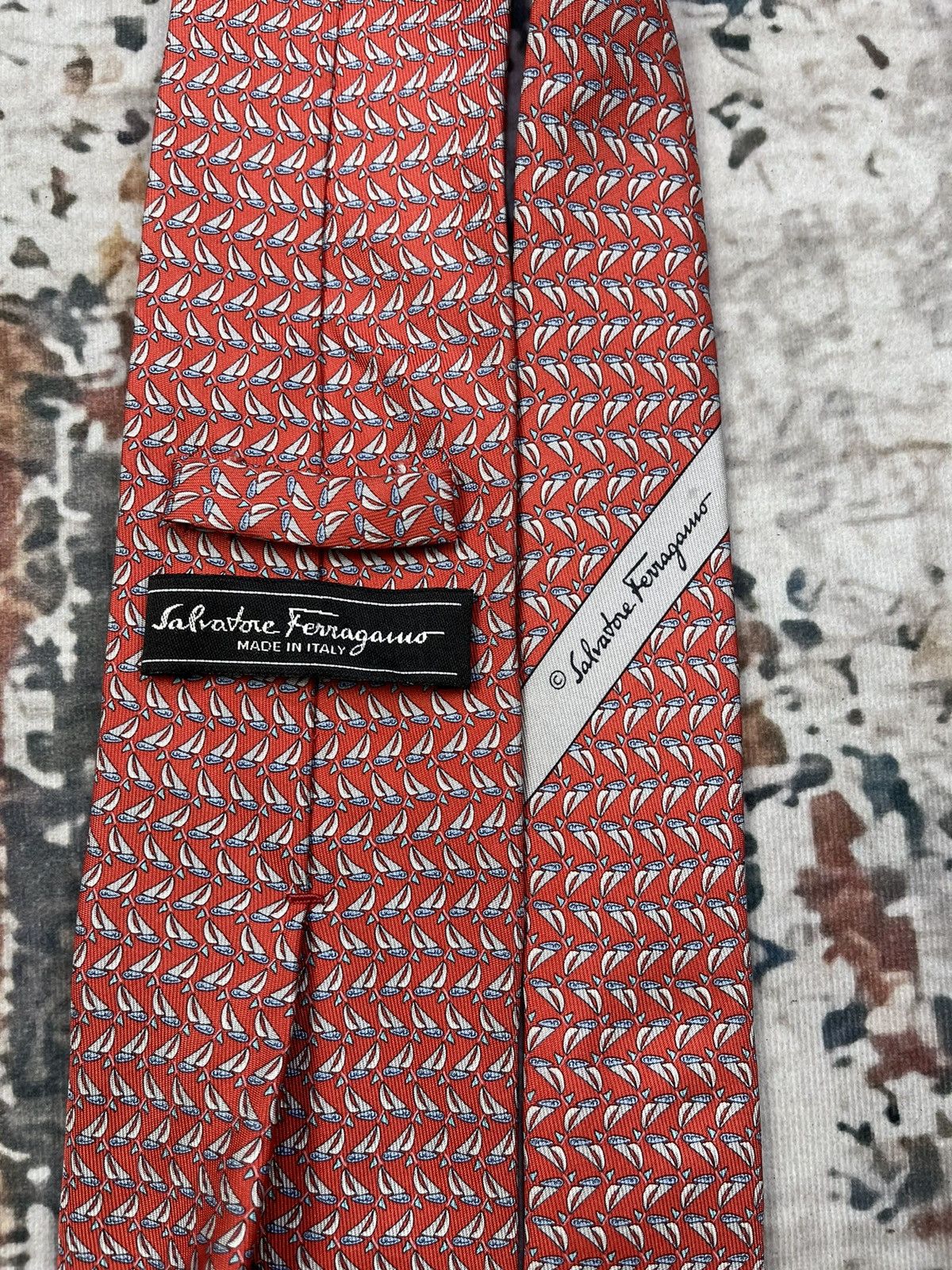 Salvatore Ferragamo VINTAGE SALVATORE FERRAGAMO SILK TIE Size ONE SIZE - 8 Thumbnail