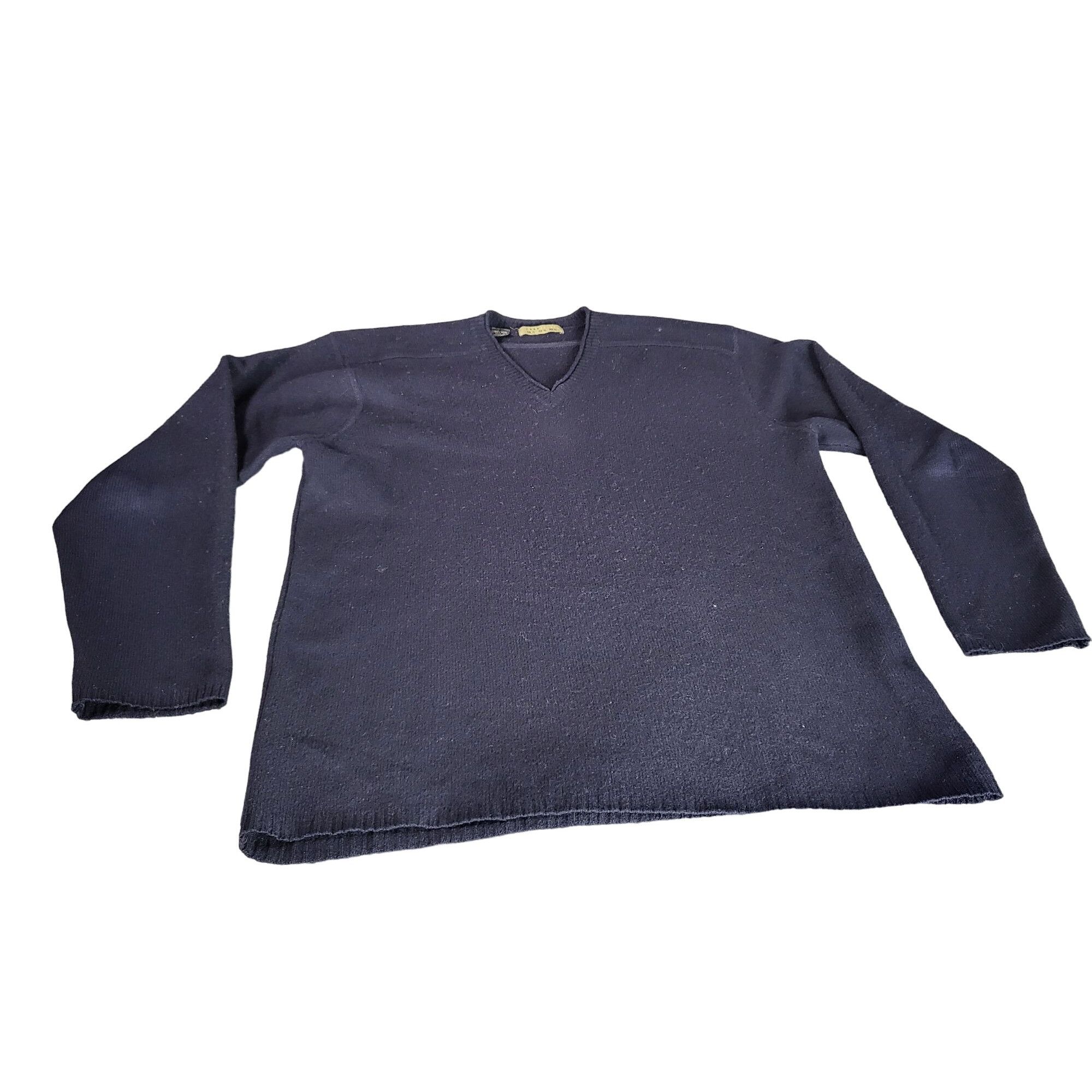 Zara Zara Sport V Neck Sweater Men Sz XL Wool Blue Tight Knit Cas Size US XL / EU 56 / 4 - 1 Thumbnail