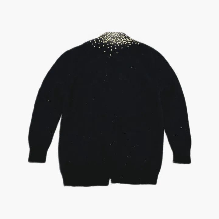 Saint Laurent Paris Saint Laurent Black Sequin V-Neck Sweater -2507 Size S / US 4 / IT 40 - 1 Thumbnail