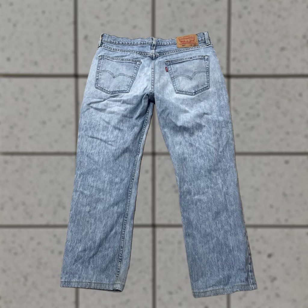 Levi's Levi's Jeans 514 Jeans Men 34x30 26" Light Blue Distressed Slim School Sk8 Denim Size US 34 / EU 50 - 1 Thumbnail