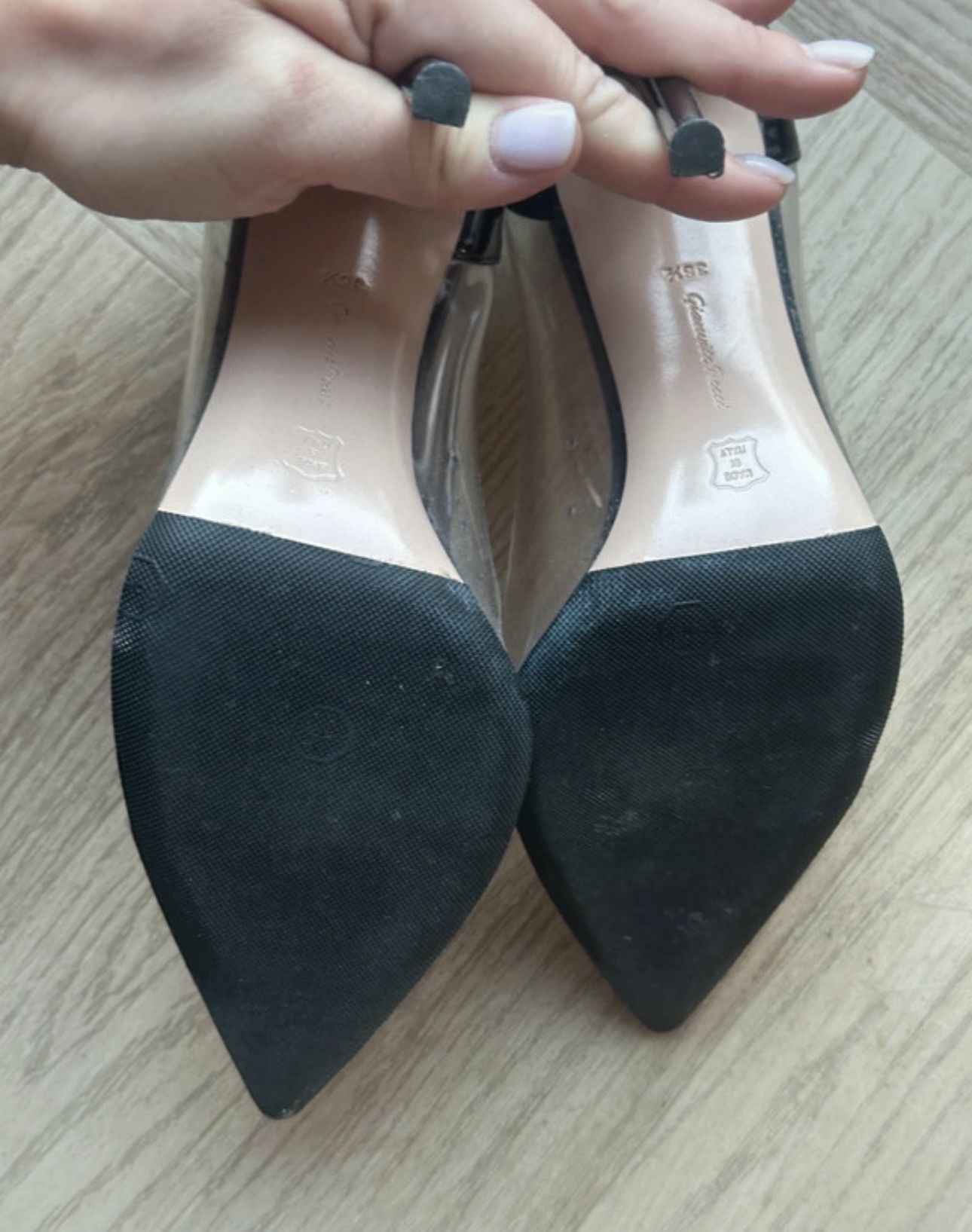Gianvito Rossi Gianvito Rossi Plexi leather heels Size US 8.5 / IT 38.5 - 4 Thumbnail