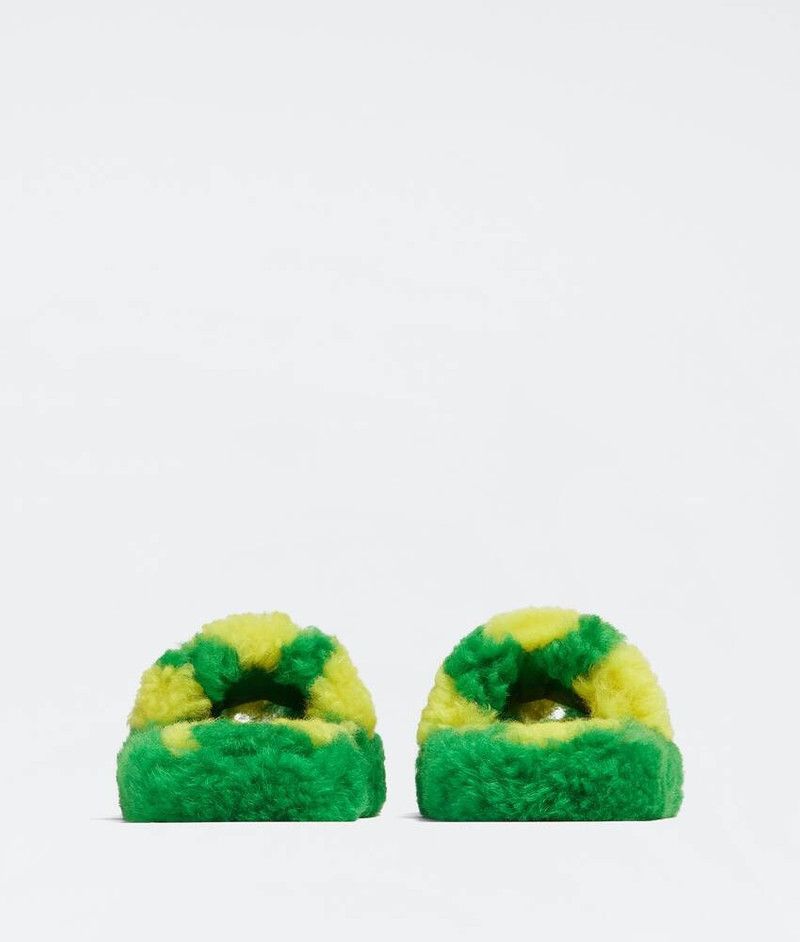 Bottega Veneta o1y0526 Slippers in Green/Yellow Size US 7 / EU 40 - 3 Thumbnail