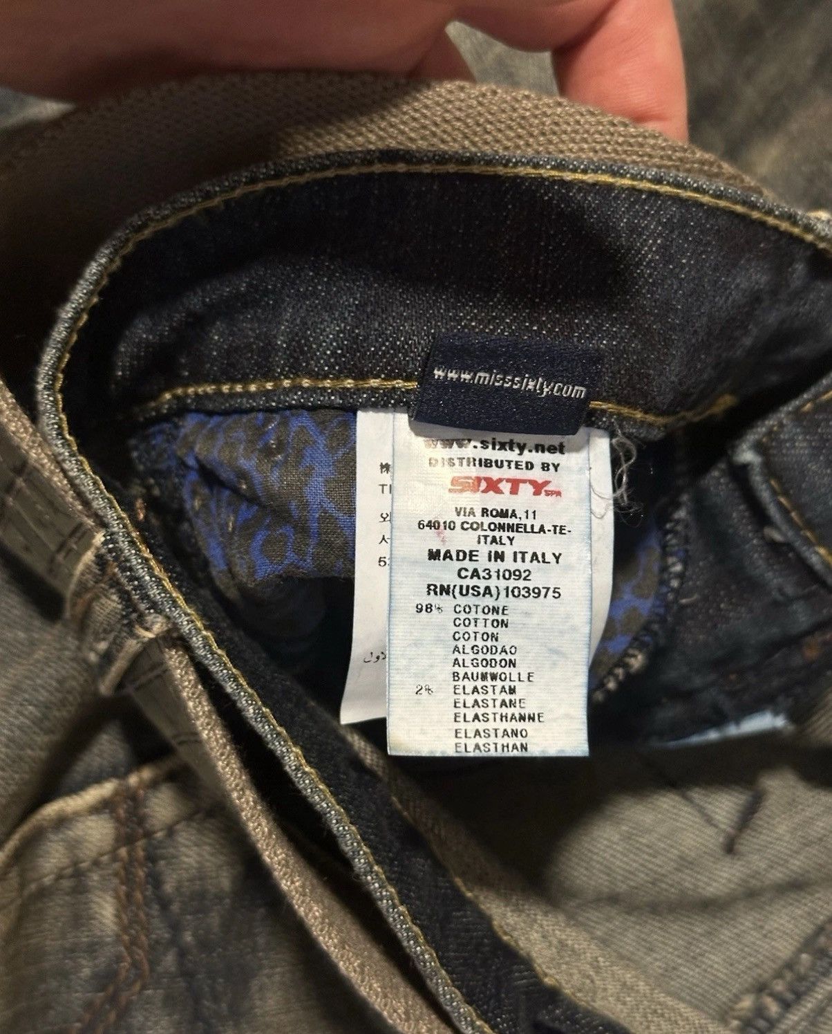 Miss Sixty NEW Vintage Miss Sixty Dirty Shock Skinny Jeans y2k Size 28 Size 28" / US 6 / IT 42 - 20 Thumbnail