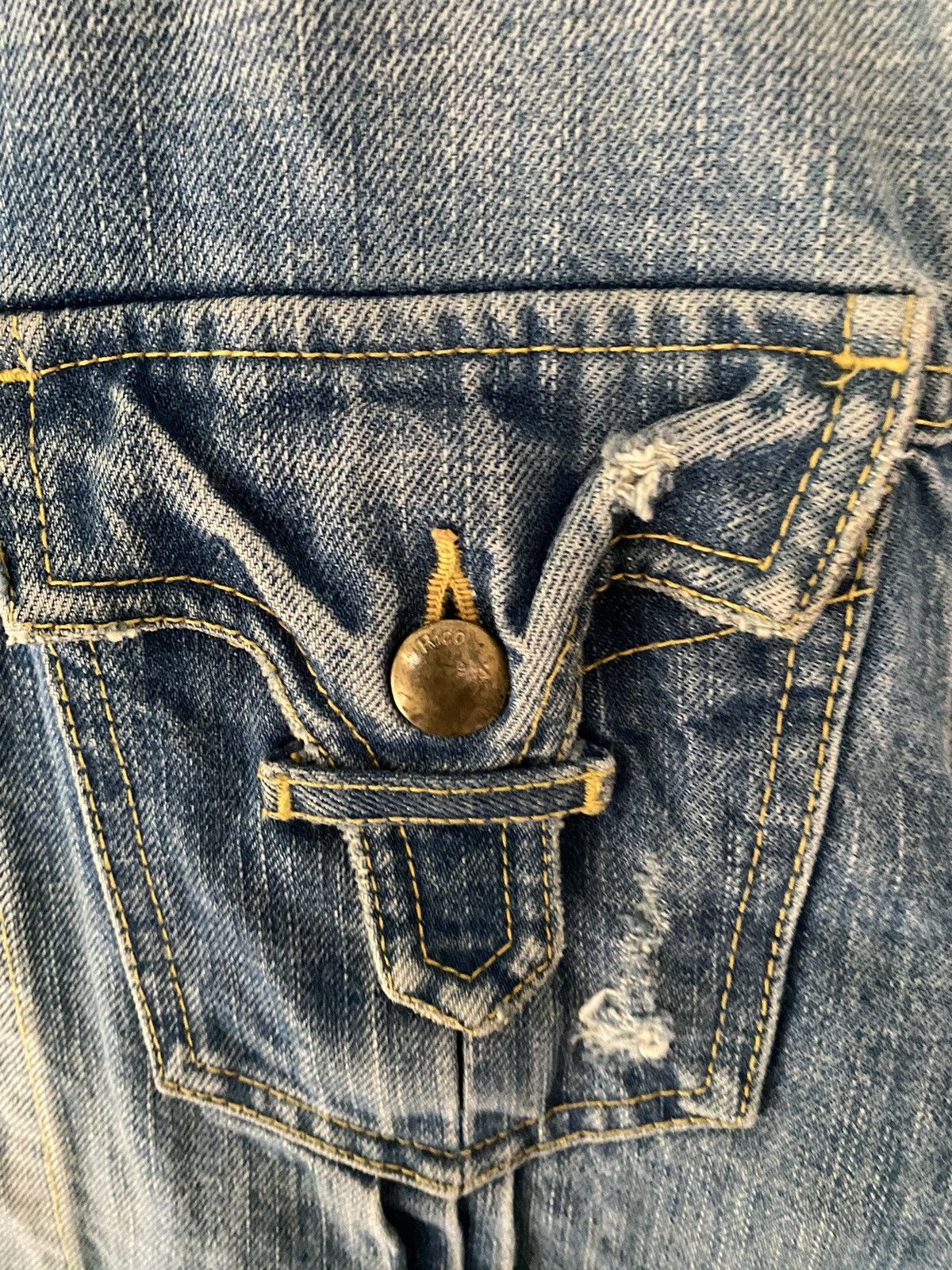 14th Addiction × Japanese Brand × Le Grande Bleu (L.G.B.) Vtg RICO Japan Faded wash western back pocket jacket Size US M / EU 48-50 / 2 - 9 Thumbnail