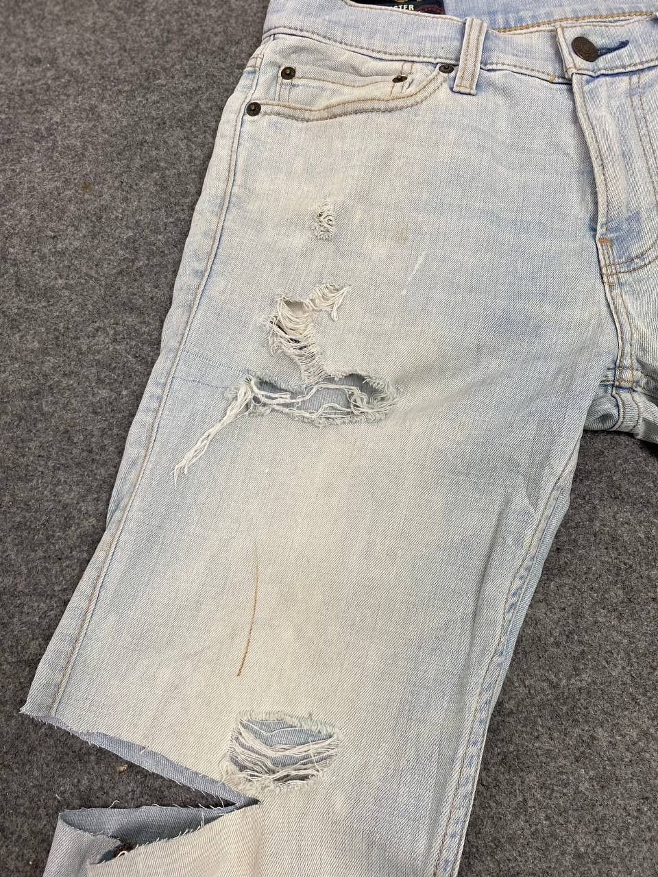 Hollister hollister skinny jeans distressed damage denim Size US 33 - 9 Thumbnail