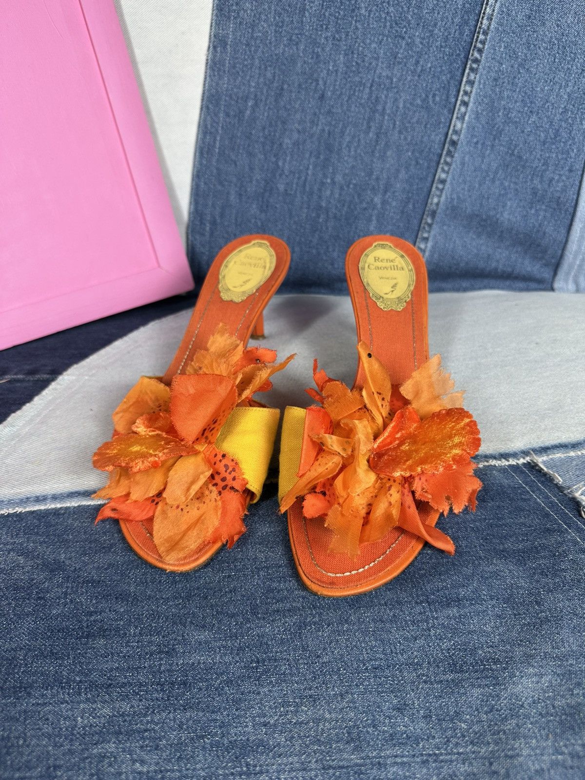 Rene Caovilla Vintage Rene Caovilla Open Pumps Heels Flowers Decoration Size US 8 / IT 38 - 6 Thumbnail