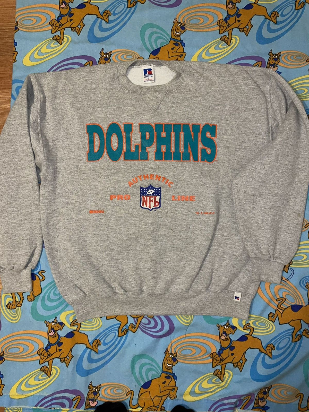 RUSSELL NFL MIAMI DOLPHINS END ZONE PULLOVER HOODIE