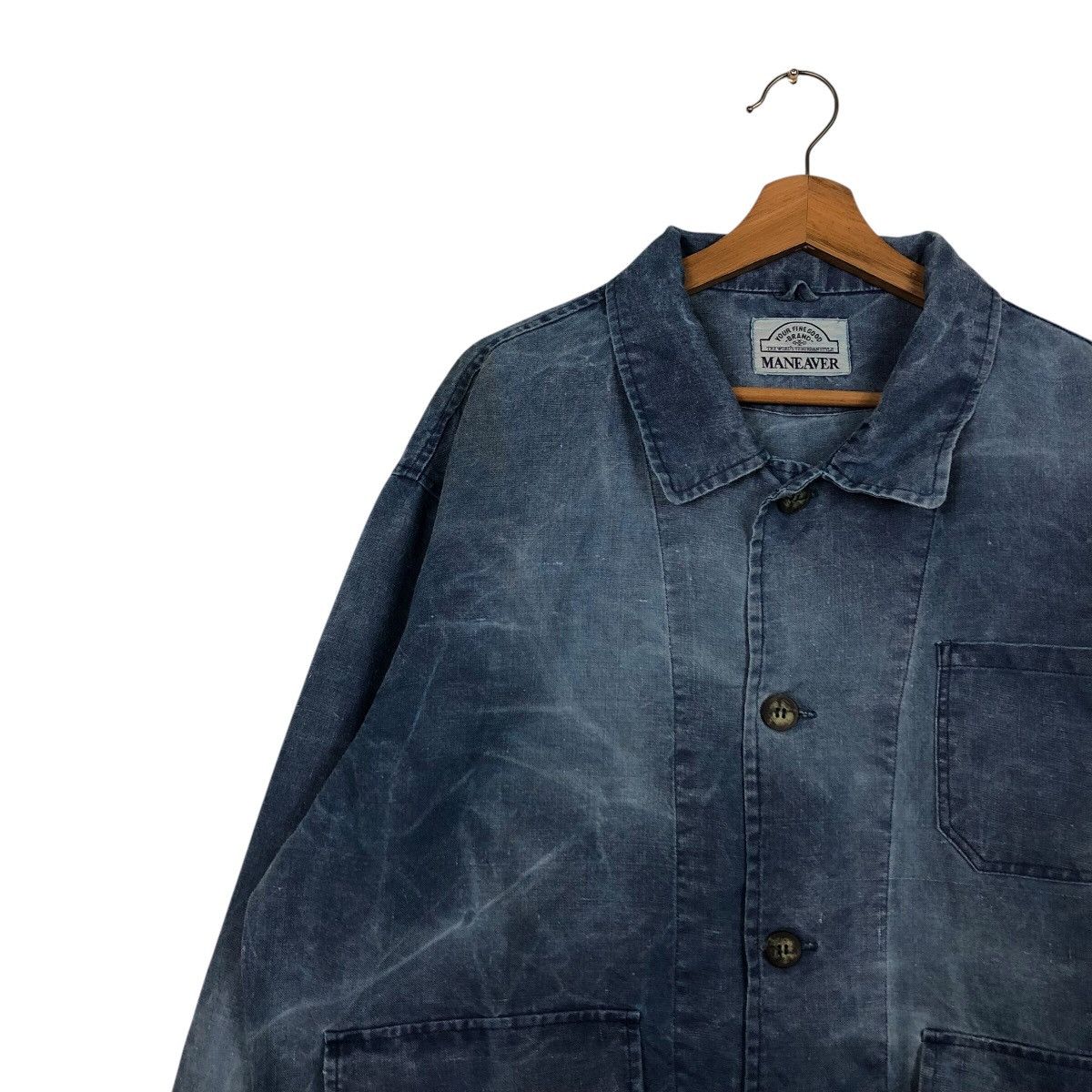 Japanese Brand 📌Vintage Denim Bomber Jacket Maneaver Issey Miyake Size US L / EU 52-54 / 3 - 8 Thumbnail