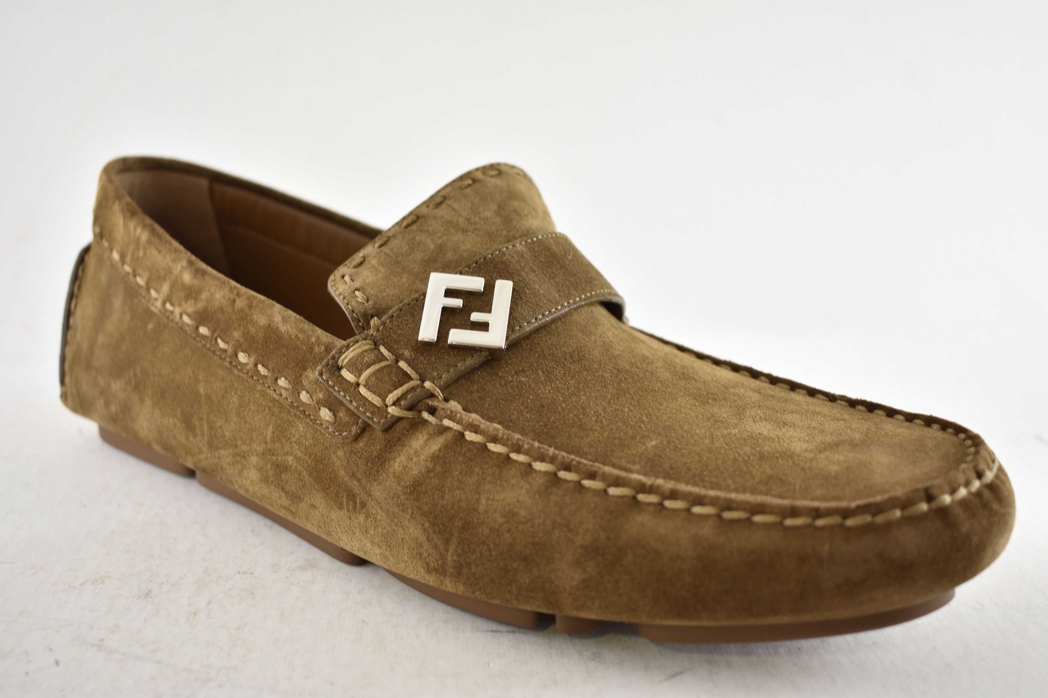 Fendi Fendi Driver Suede FF Logo Loafer Slip On Flat UK 11 US 12 Size US 12 / EU 45 - 5 Thumbnail