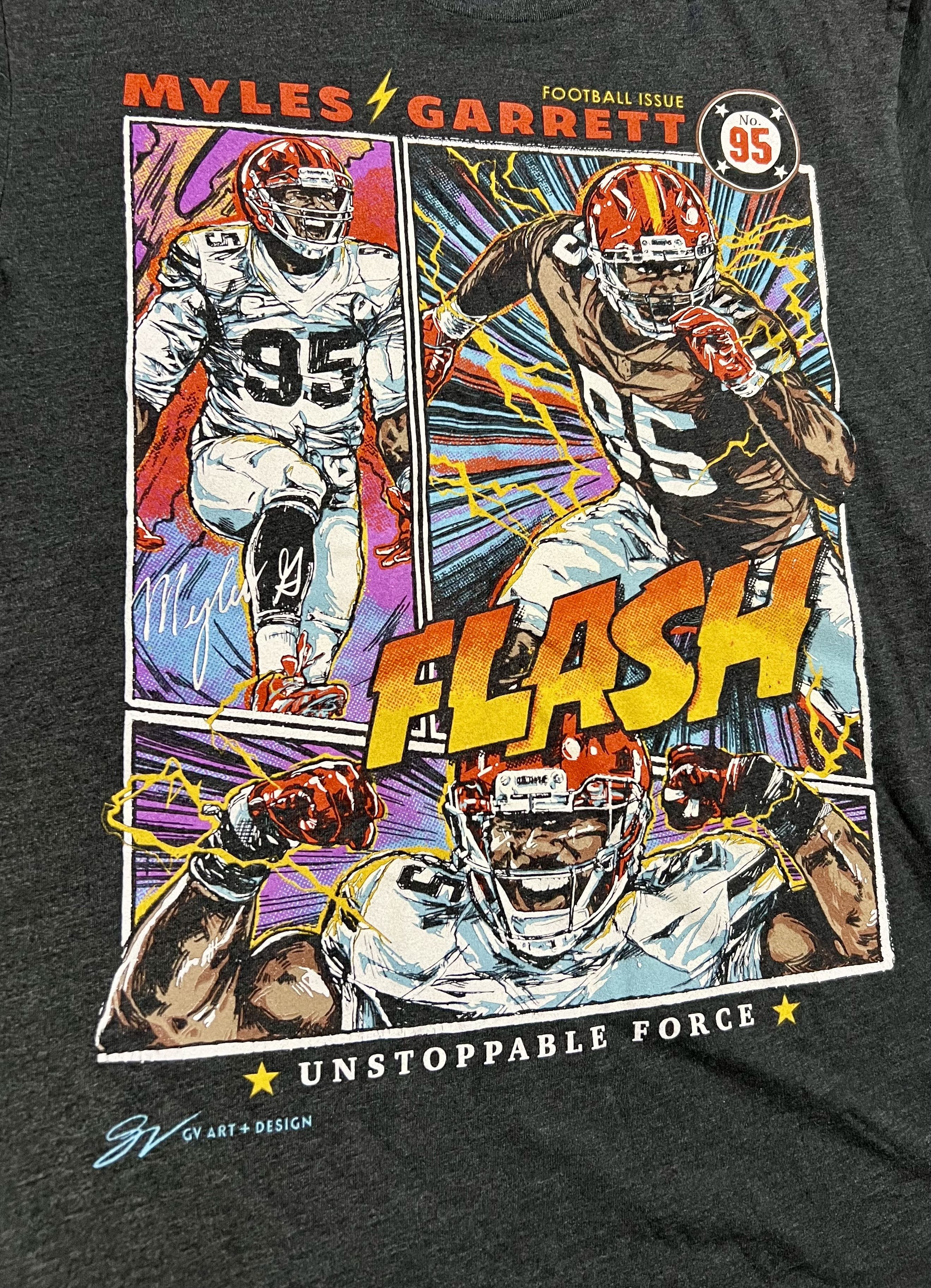 Other Myles Garrett Flash Unstoppable Force Graphic T-Shirt Size US S / EU 44-46 / 1 - 4 Thumbnail
