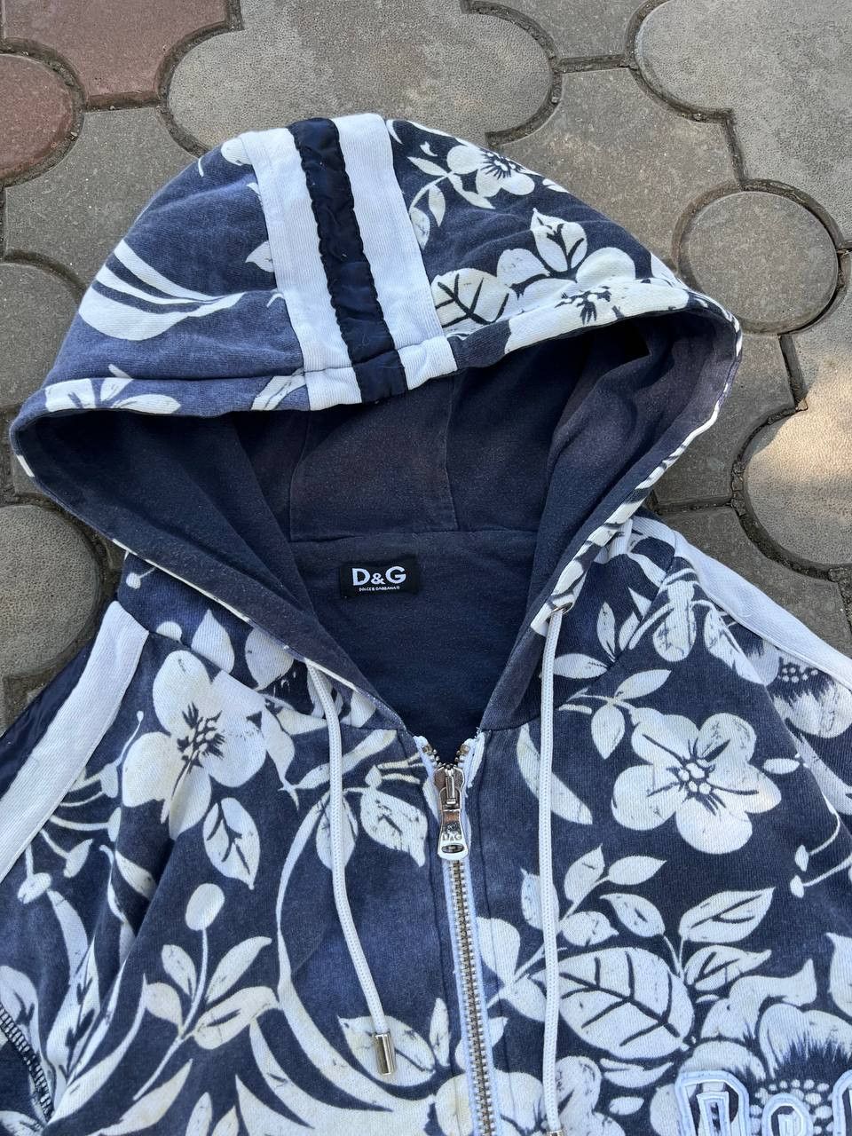 Dolce & Gabbana Vintage Dolce Gabbana Floral Zip Hoodie Avant garde Size US XL / EU 56 / 4 - 6 Thumbnail