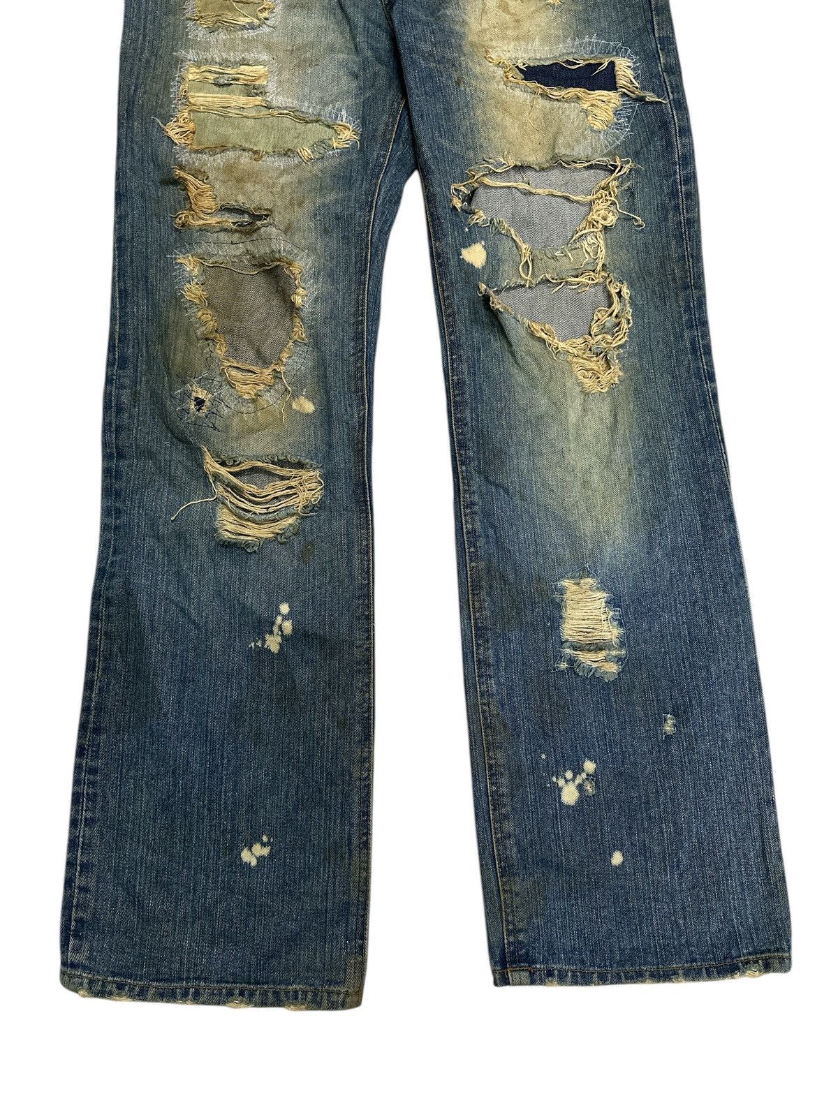Kapital Distress Denim 90s Fashion Grunge exhibition Style Sashiko . Size US 32 / EU 48 - 3 Thumbnail