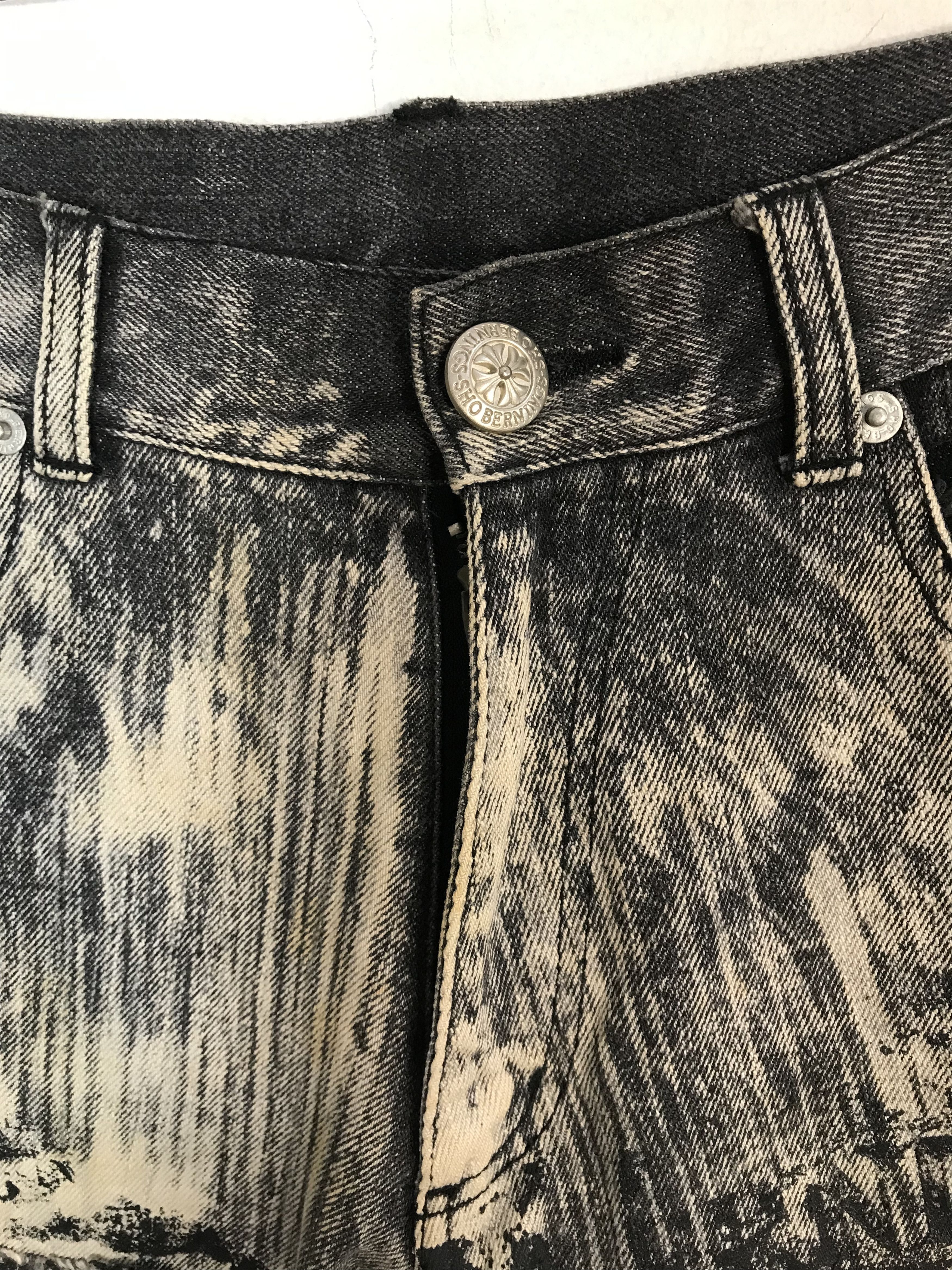 Japanese Brand Japanese Brand Mudwash Jeans Gothic Thrashed Skull Size US 28 / EU 44 - 4 Thumbnail