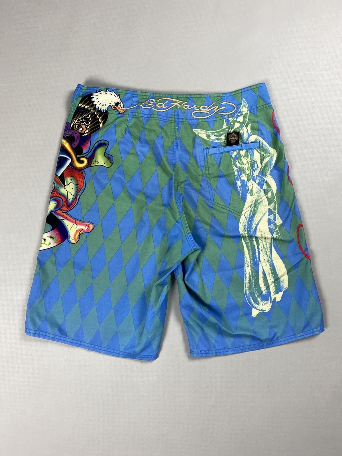 Ed Hardy Ed Hardy Y2K men’s overprinted surf swim shorts size ~ 32 Size US 32 / EU 48 - 18 Thumbnail