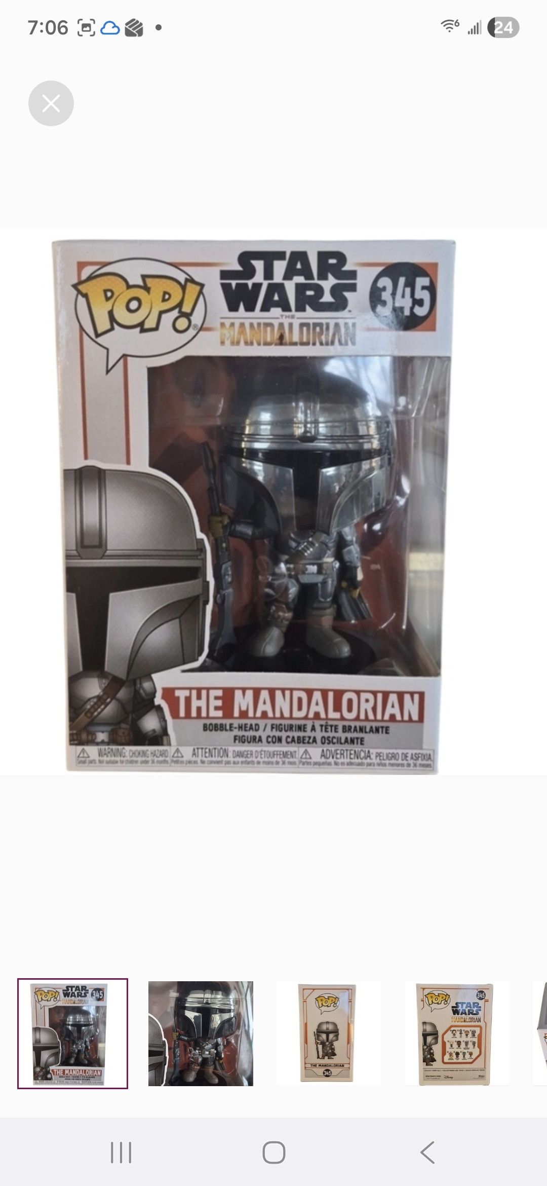 Other UK Funko Pop × Star Wars The Mandalorian Pop! Vinyl Figure Size ONE SIZE - 1 Thumbnail