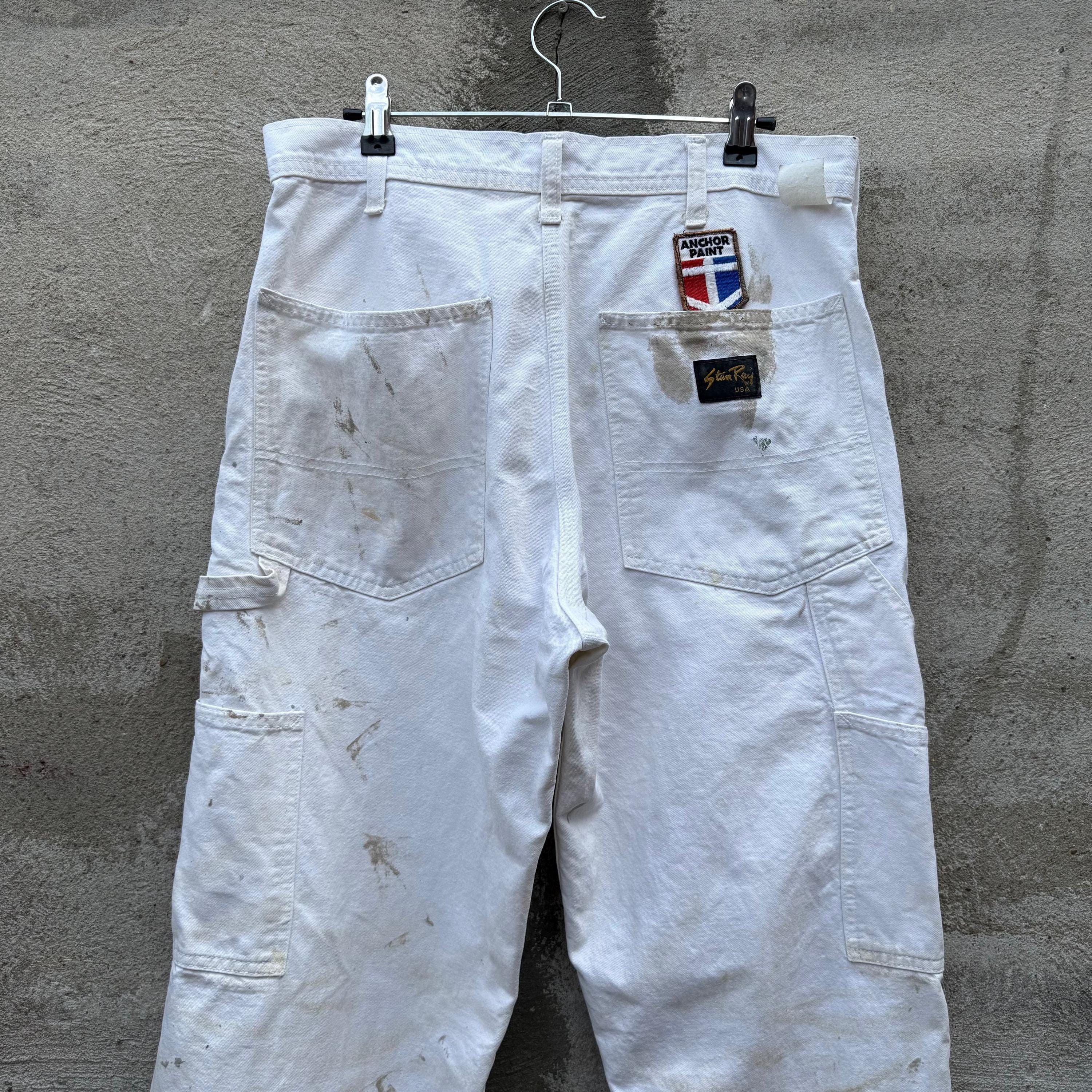 Stan Ray × Vintage 80's Stan Ray Painter White Paint Splatter Pants Size US 31 - 10 Thumbnail