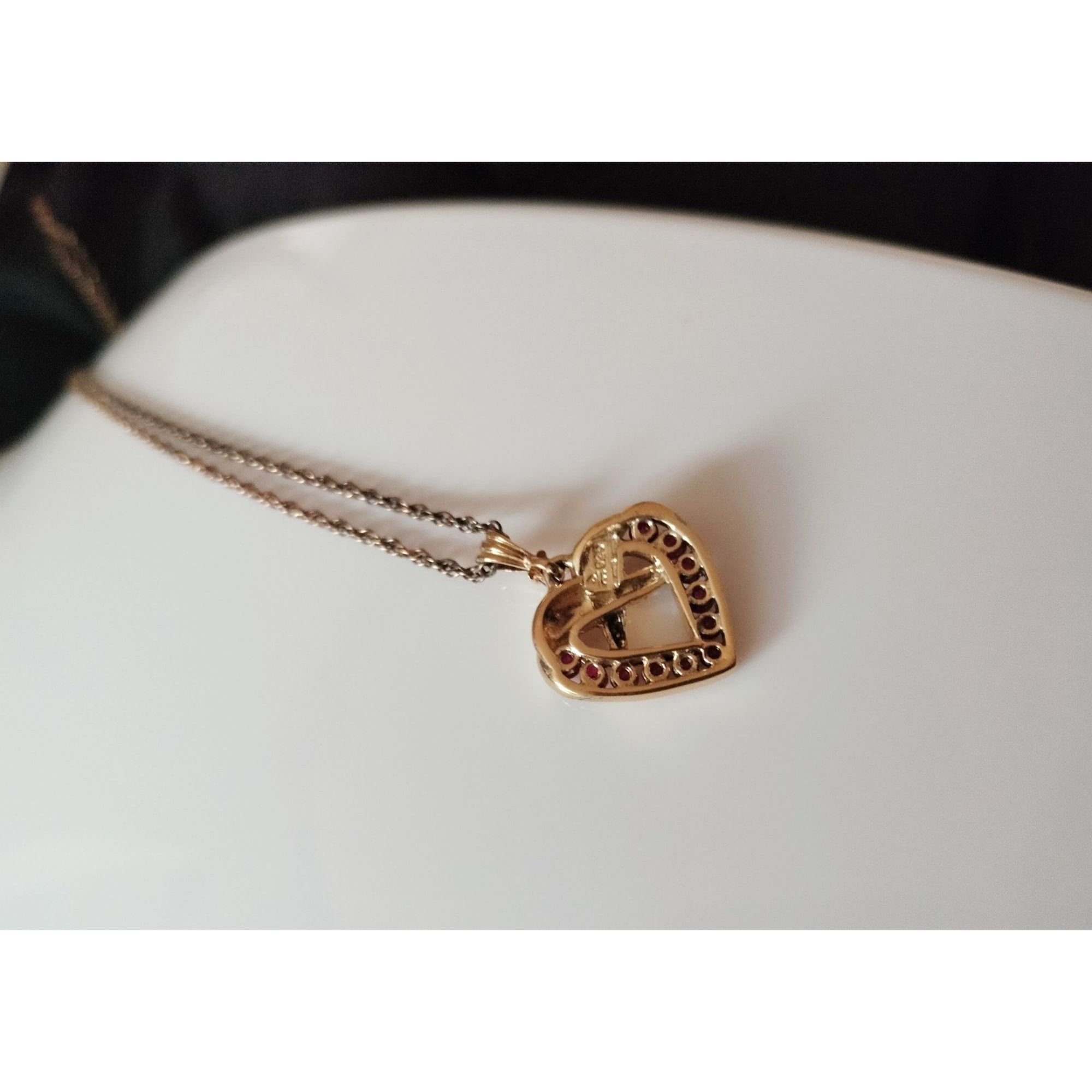 Vintage Danbury Mint Vermeil Necklace Genuine Ruby 14k Gold / Sterli Size ONE SIZE - 6 Thumbnail