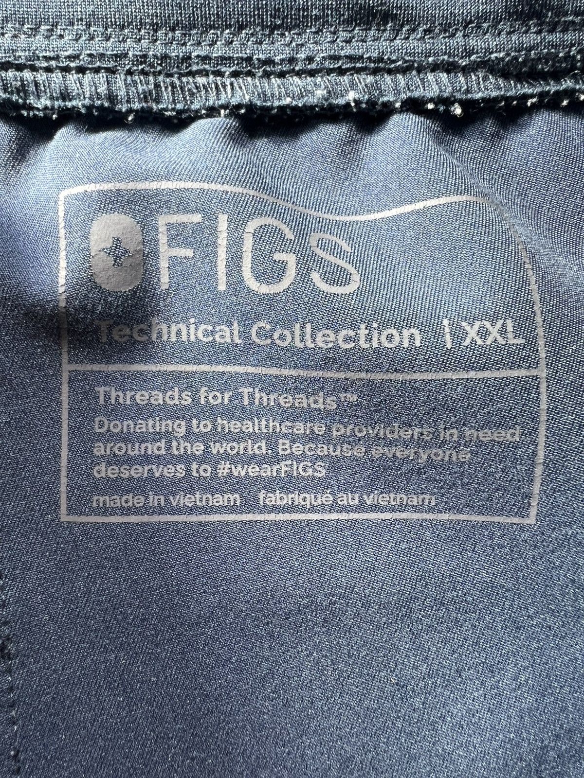 Other Figs Navy Blue PO3023 Jogger Women XXL Scrub Pants Technical Size 42" / US 20 - 7 Thumbnail