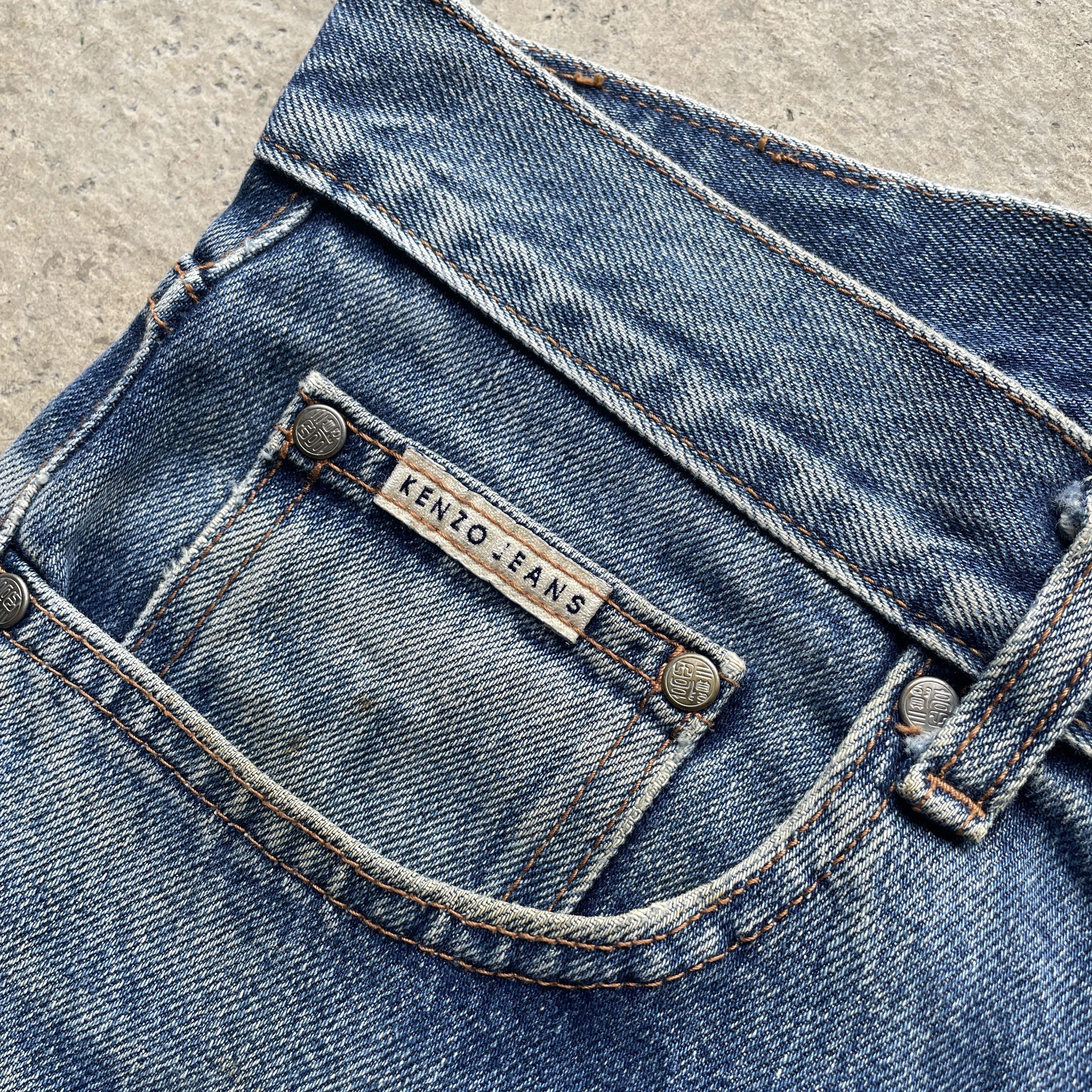 Japanese Brand × Kenzo VINTAGE KENZO DENIM FADED PANTS JEANS W31x29.5 Size US 31 - 8 Thumbnail