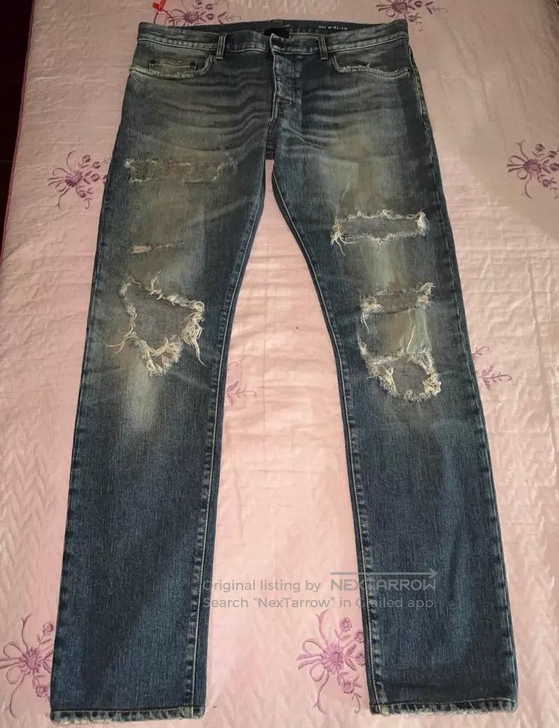 Saint Laurent Paris Saint Laurent Paris Classic Washed Ripped Denim Jeans Size Size US 36 / EU 52 - 2 Thumbnail