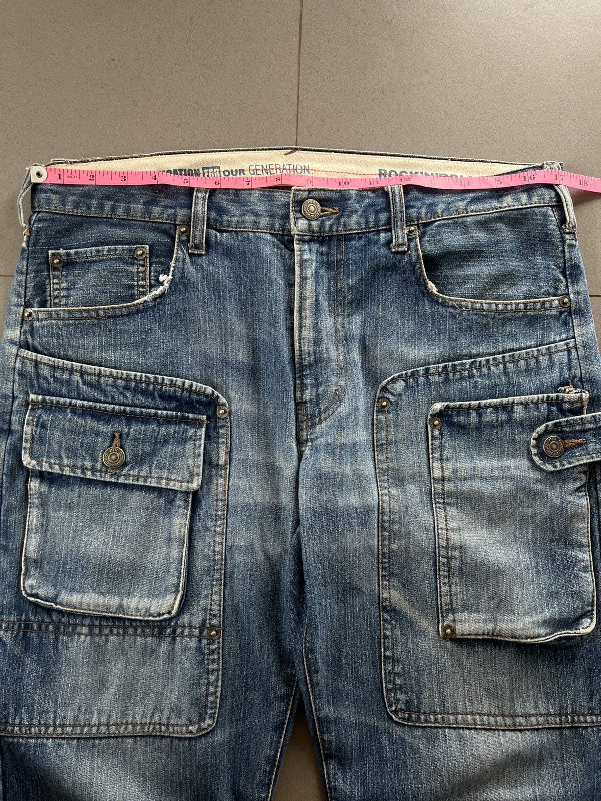 PPFM JAPANESE PPFM BONDAGE MULTI POCKET ZIPPER DENIM PANTS Size US 32 / EU 48 - 10 Thumbnail
