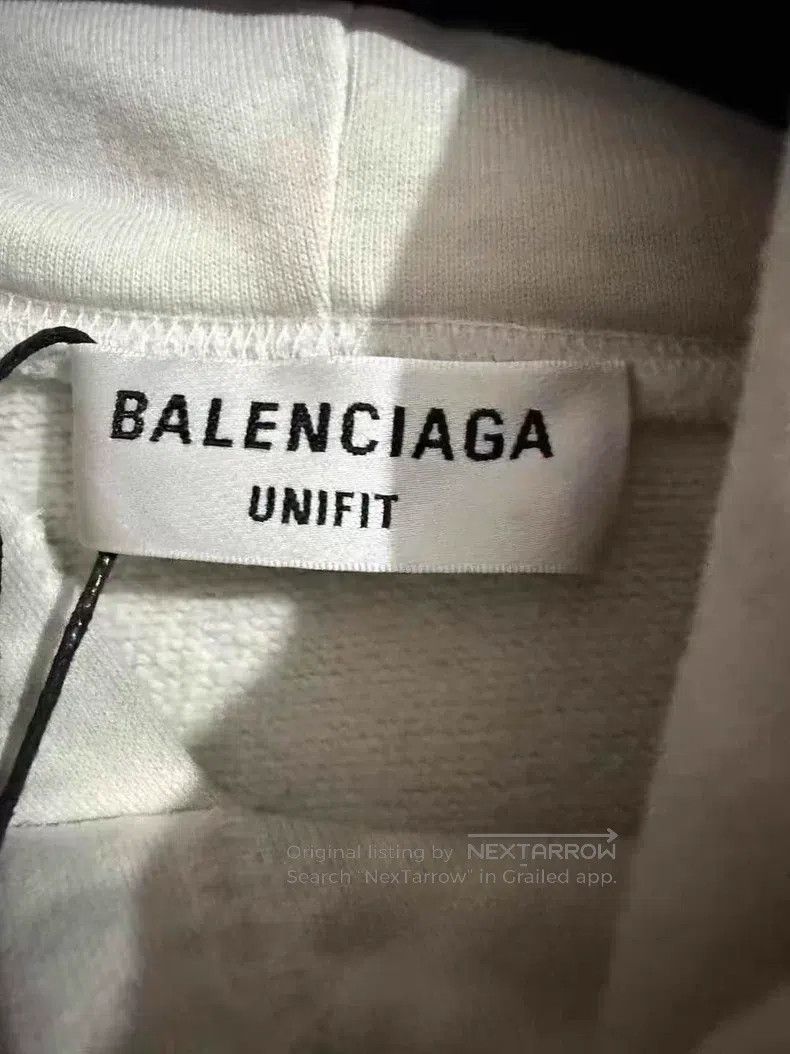 Balenciaga Balenciaga Grey Flame Logo Ripped Sweatshirt Size US L / EU 52-54 / 3 - 3 Thumbnail