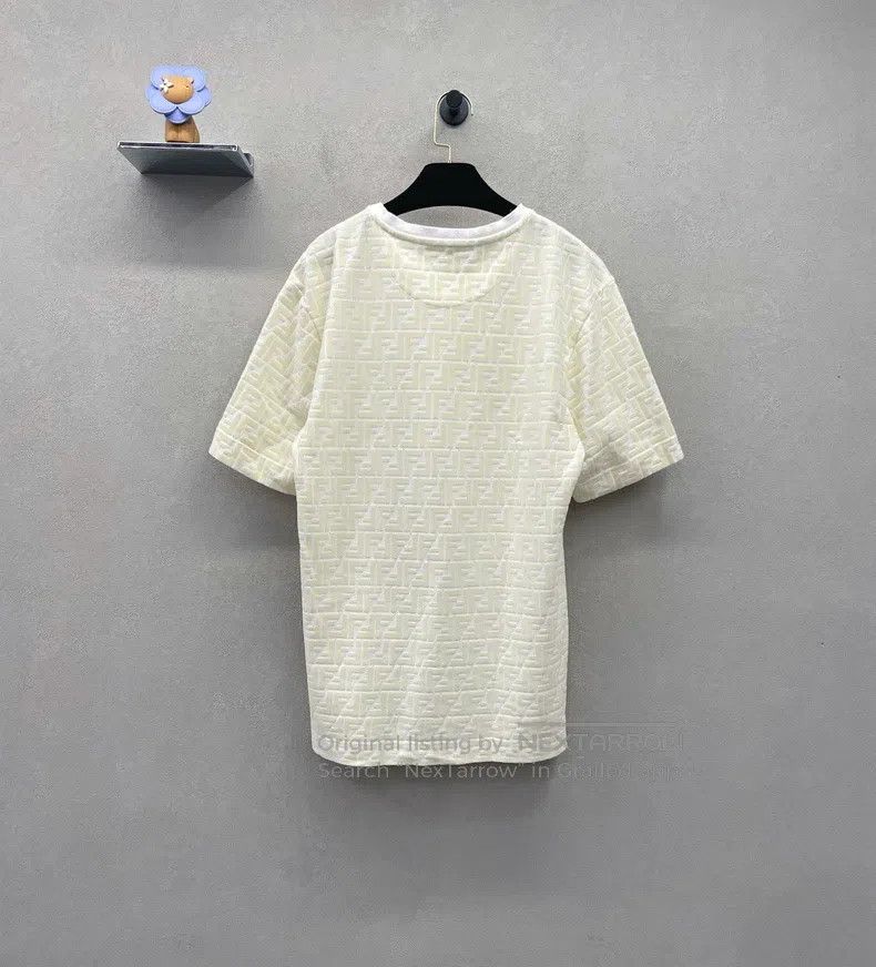 Fendi Fendi Solid Color Letter Logo Printed Short Sleeve T-Shirt Size US M / EU 48-50 / 2 - 2 Thumbnail