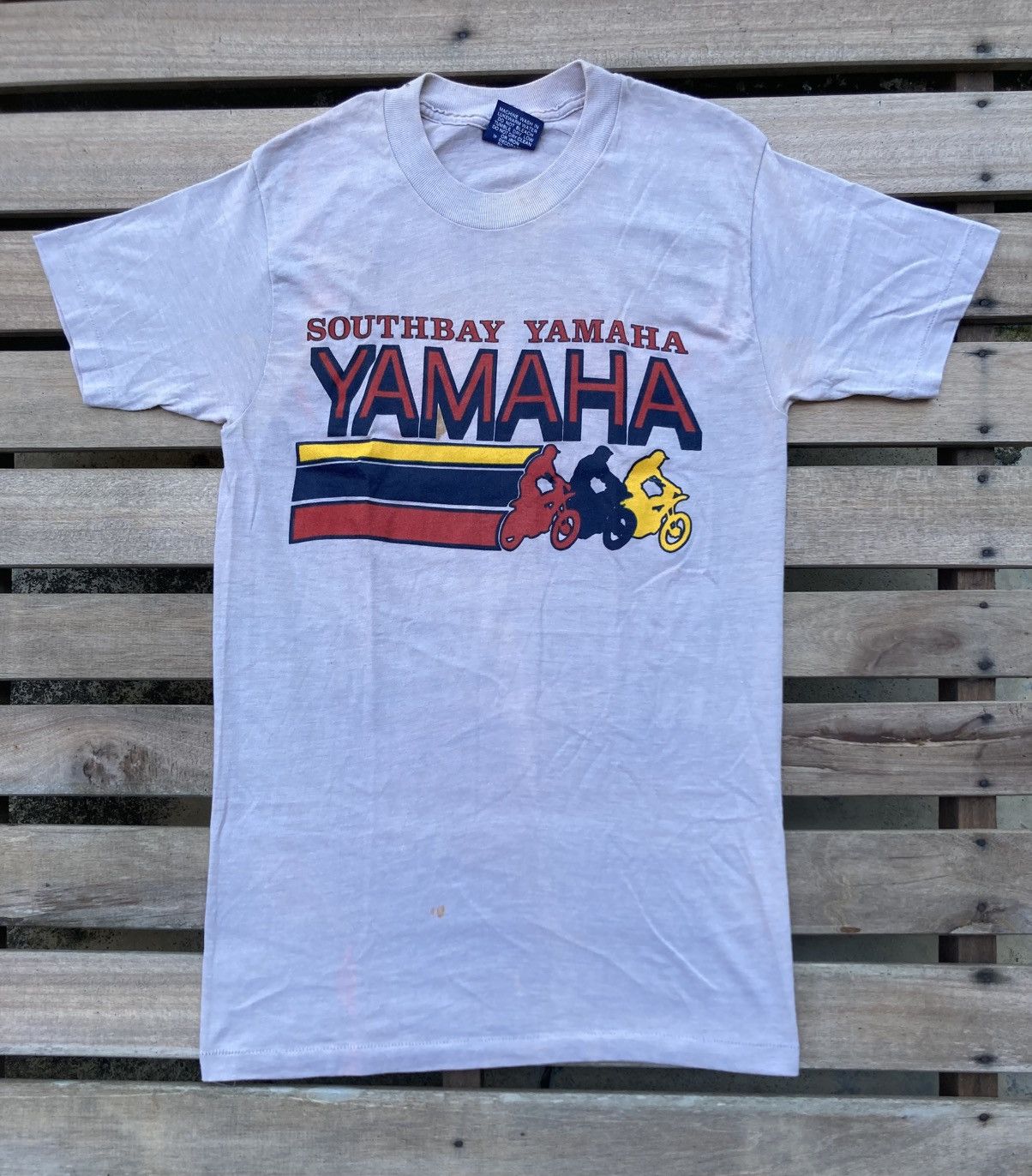 Vintage × Yamaha Vintage 70s Southbay Yamaha Dealership Promo Racing T Shirt Size US S / EU 44-46 / 1 - 2 Thumbnail