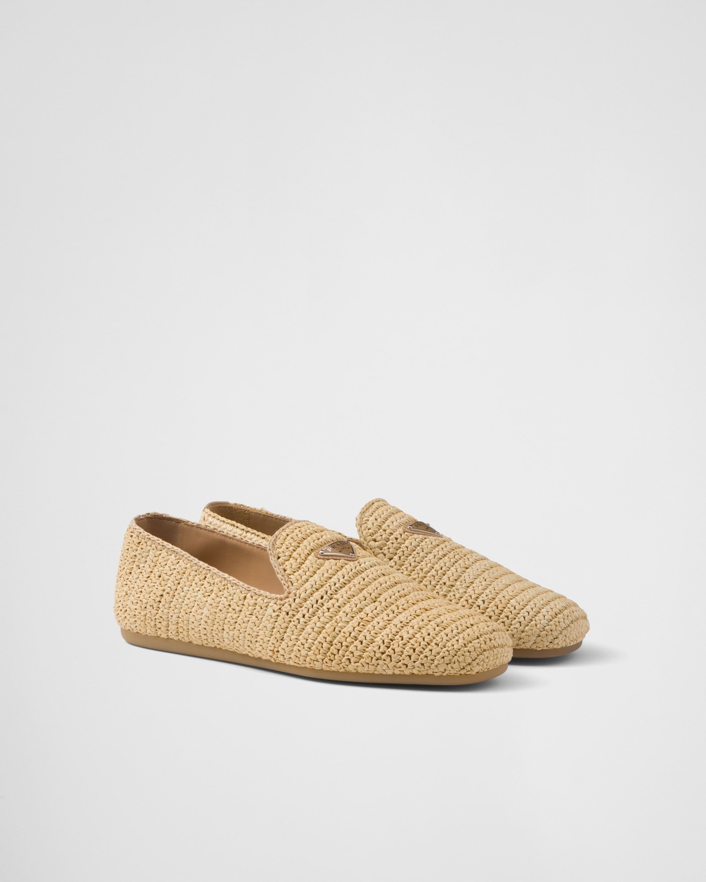 o1bcso1str1025 Crochet Slip-On Shoes in Beige