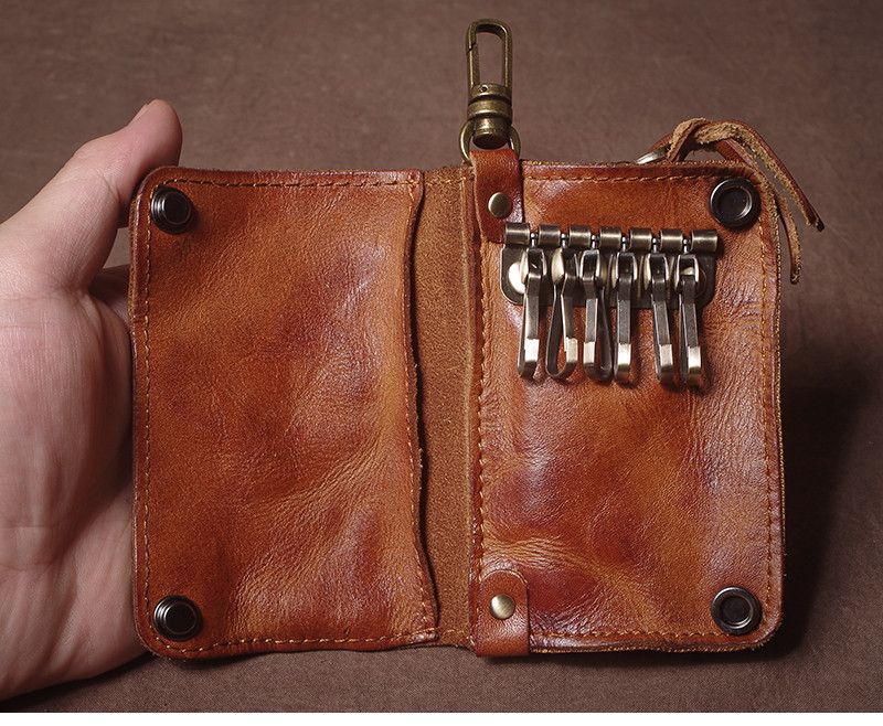 Japanese Brand Key Card Organizer Leather Bag Size ONE SIZE - 6 Thumbnail