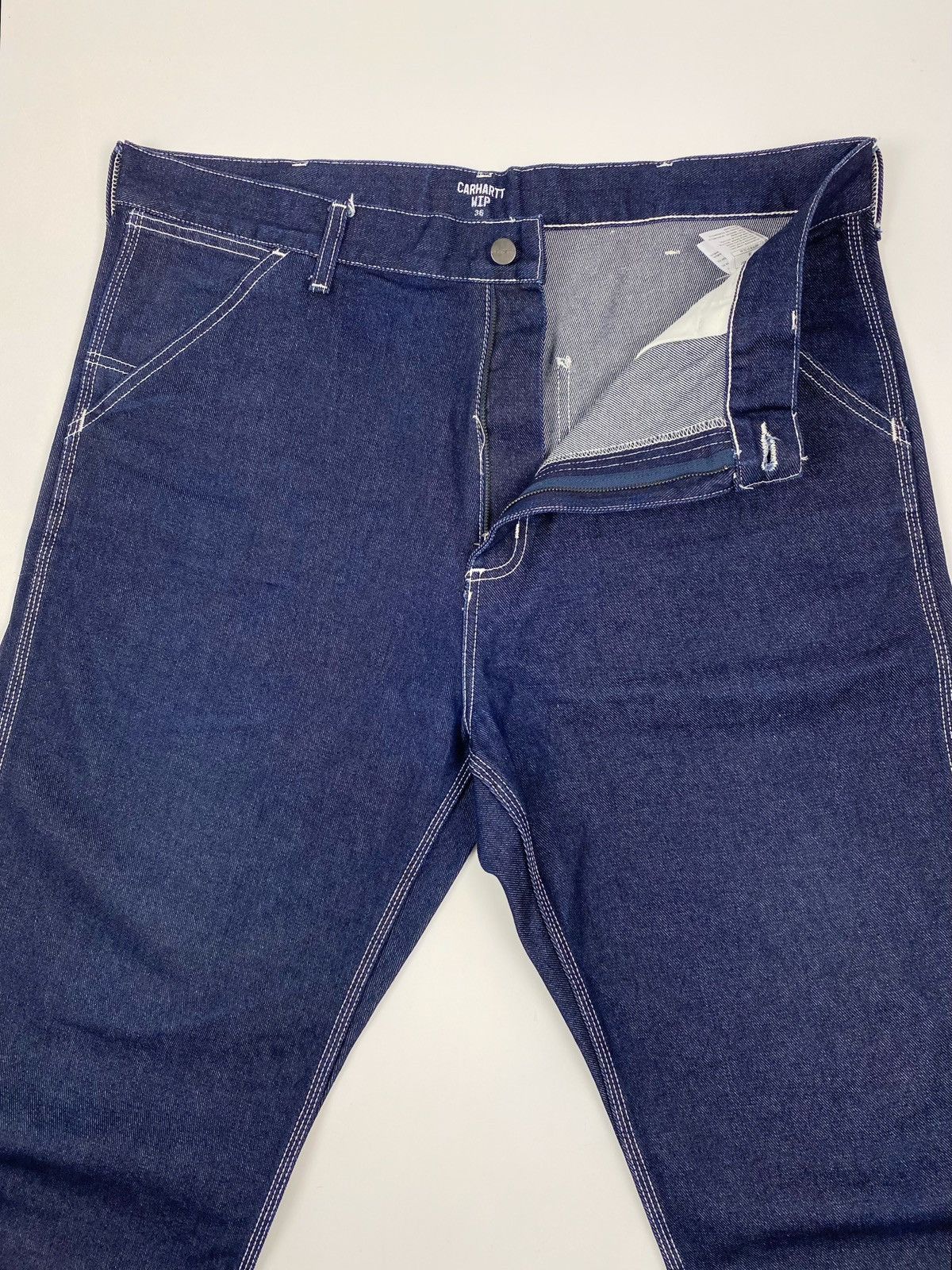 Carhartt Carhartt WIP Penrod Dark Denim Work Pants W36 Size US 36 / EU 52 - 5 Thumbnail