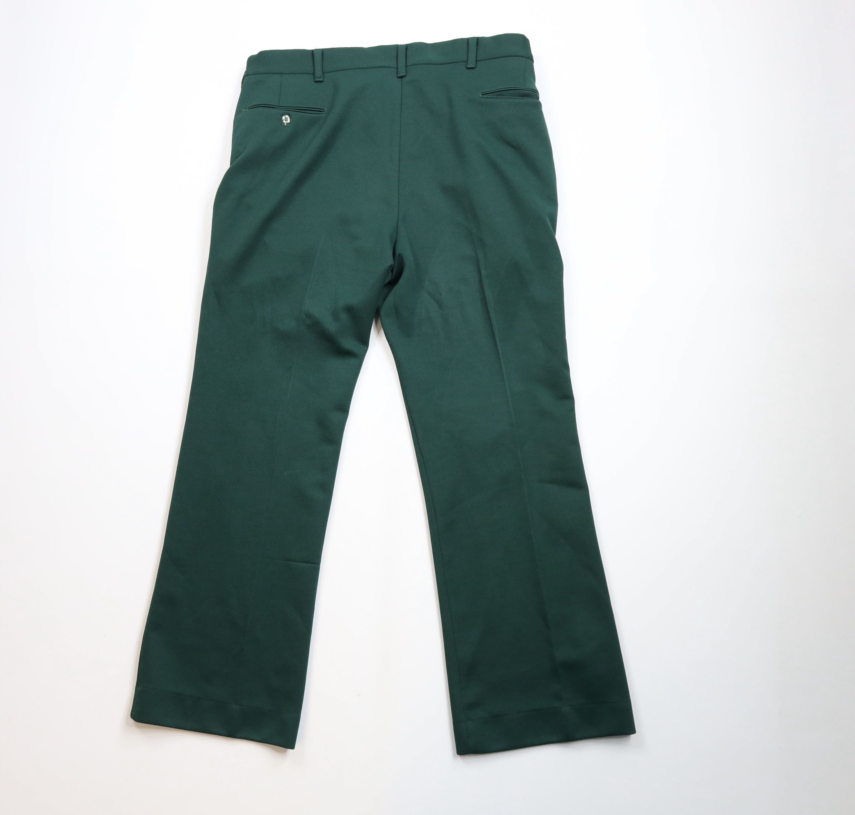 Vintage Vintage 70s Streetwear Bell Bottoms Chino Pants Green USA Size US 38 / EU 54 - 11 Thumbnail