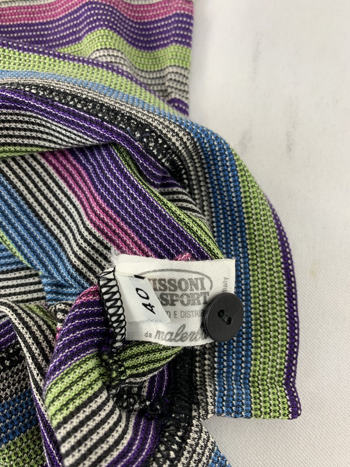 Missoni 90s Missoni Sport Italian Striped Multicolour Polo Tee Size US L / EU 52-54 / 3 - 6 Thumbnail