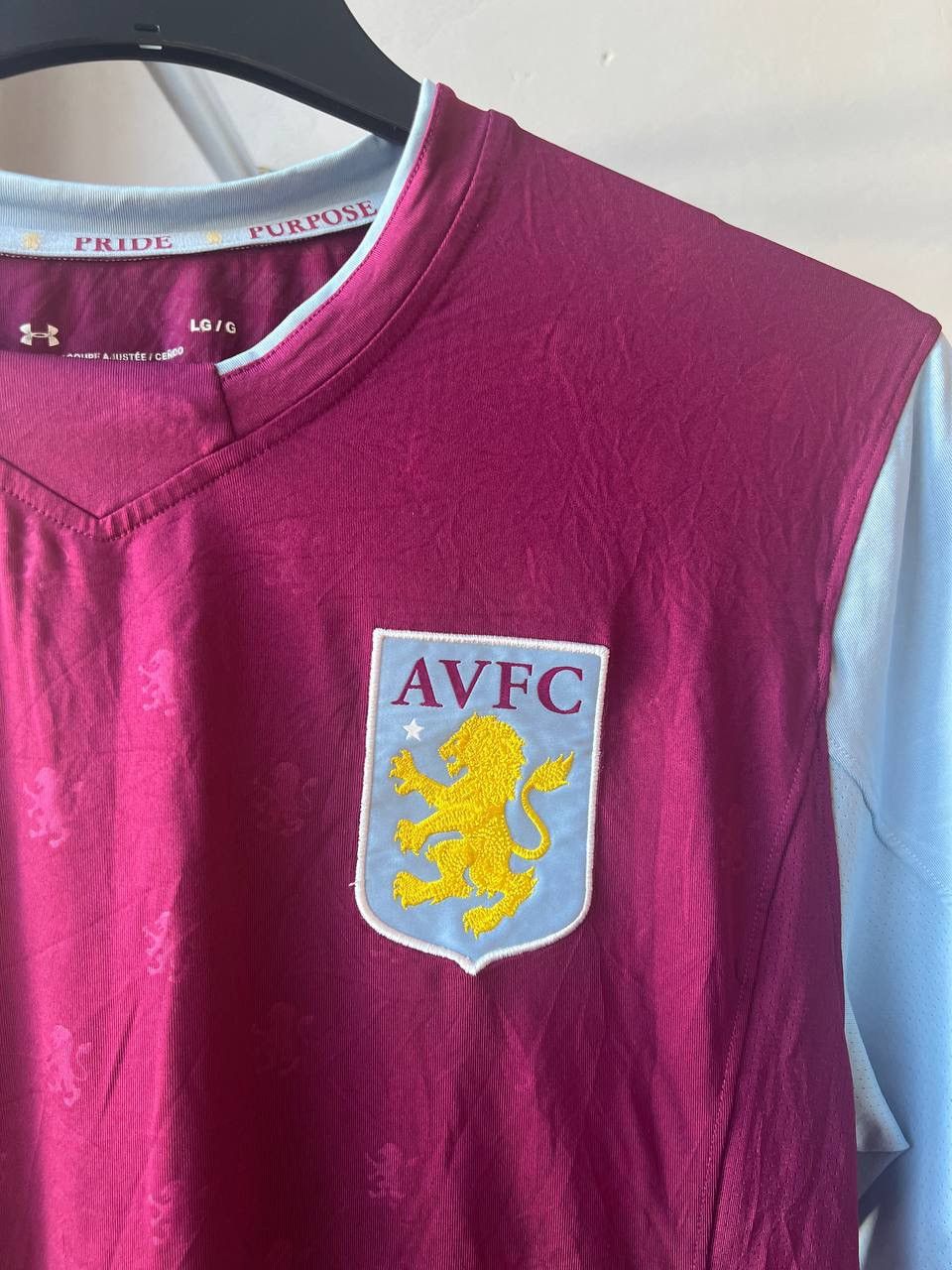 Under Armour 2017/18 ASTON VILLA HOME SOCCER JERSEY FOOTBALL SHIRT SIZE L Size US L / EU 52-54 / 3 - 5 Thumbnail
