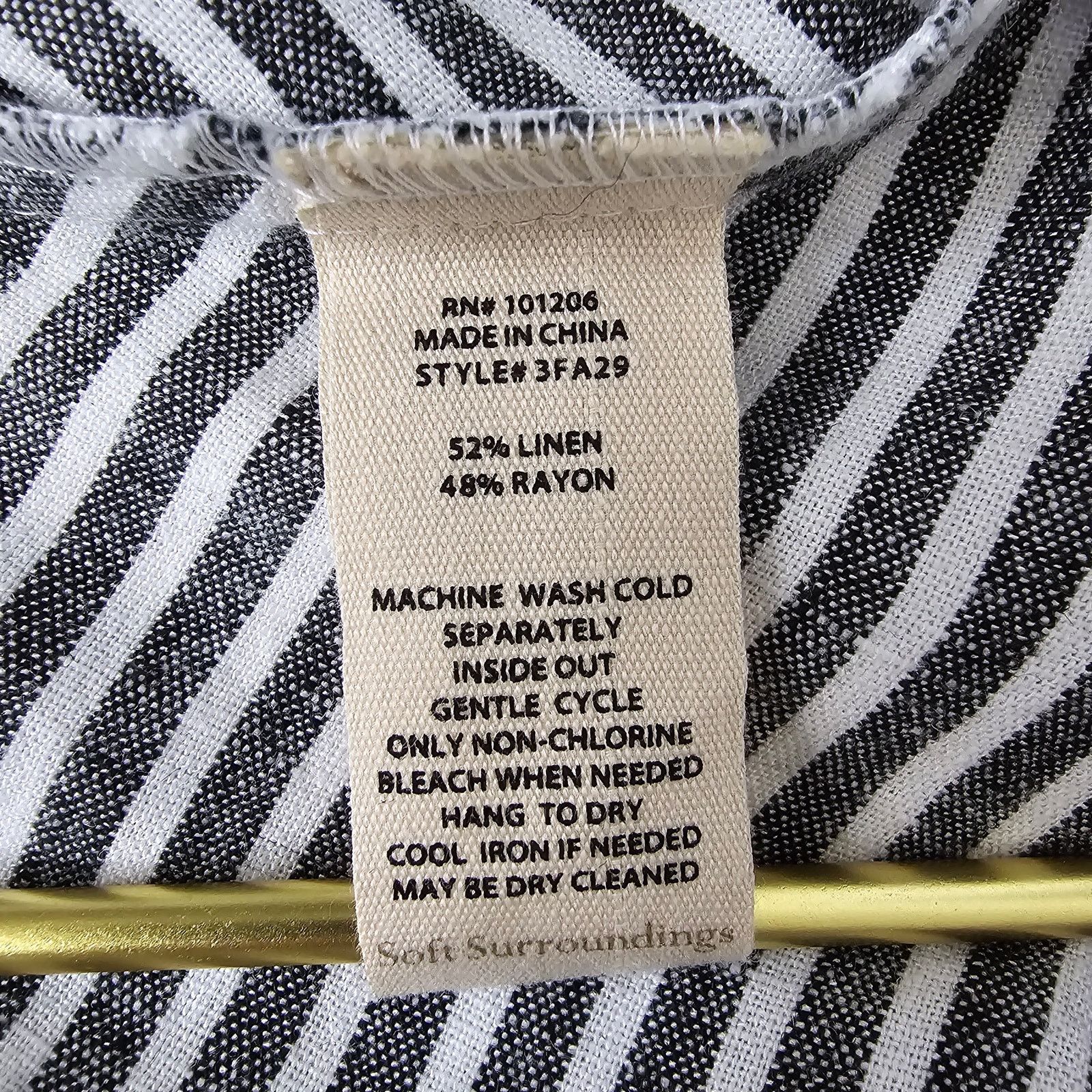 Soft Surroundings NWT Soft Surroundings Landfall Tunic Linen Cold Shoulder PXS Size XS / US 0-2 / IT 36-38 - 11 Thumbnail