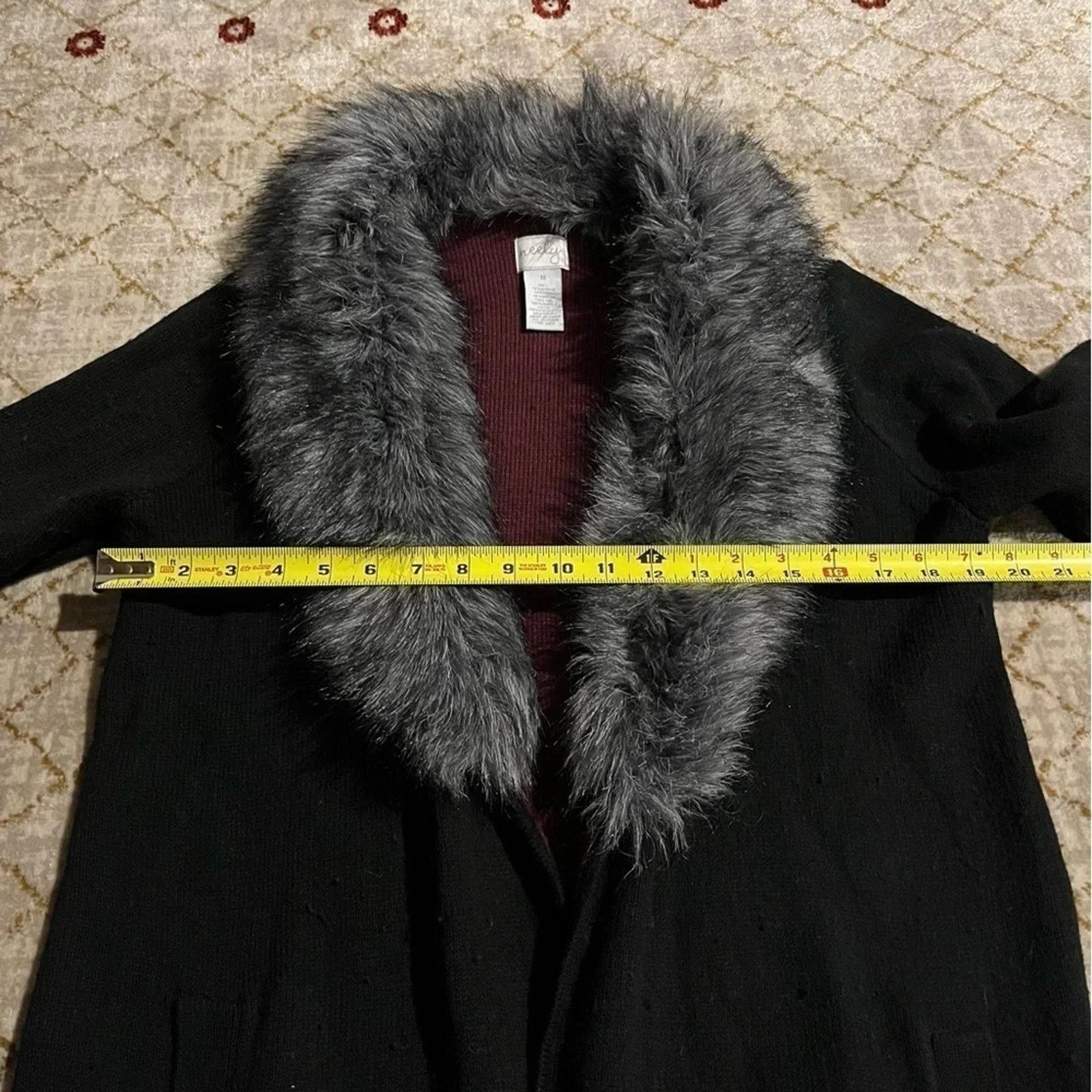 Other Neely Faux Fur Open Front Cardigan Women's M Boho Hippie Size M / US 6-8 / IT 42-44 - 7 Thumbnail