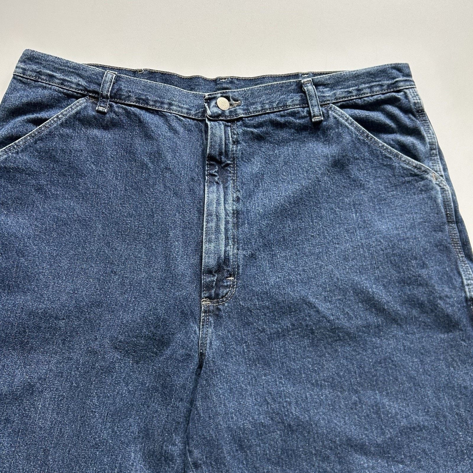 Vintage Vintage Wrangler Jorts Mens 38 Denim Carpenter Jean Shorts Size US 38 / EU 54 - 3 Thumbnail