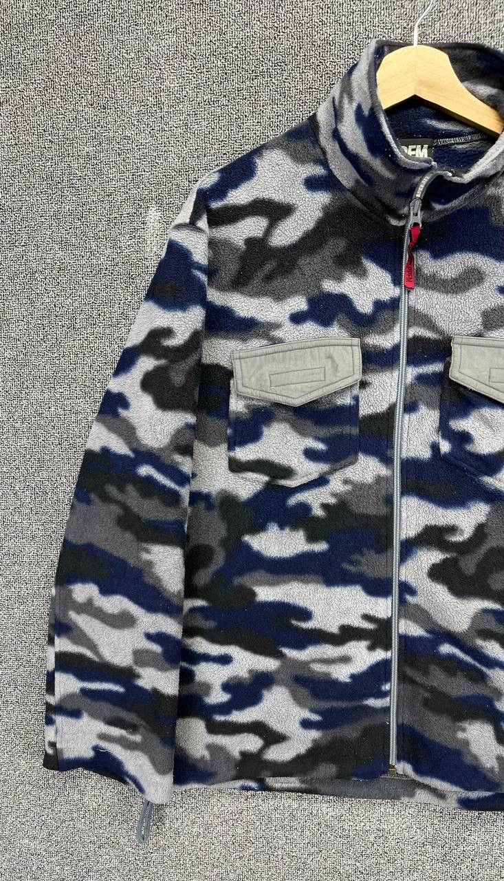 PPFM Vintage PPFM Military Camo Fleece Zip Up Punk Jacket Size US L / EU 52-54 / 3 - 3 Thumbnail