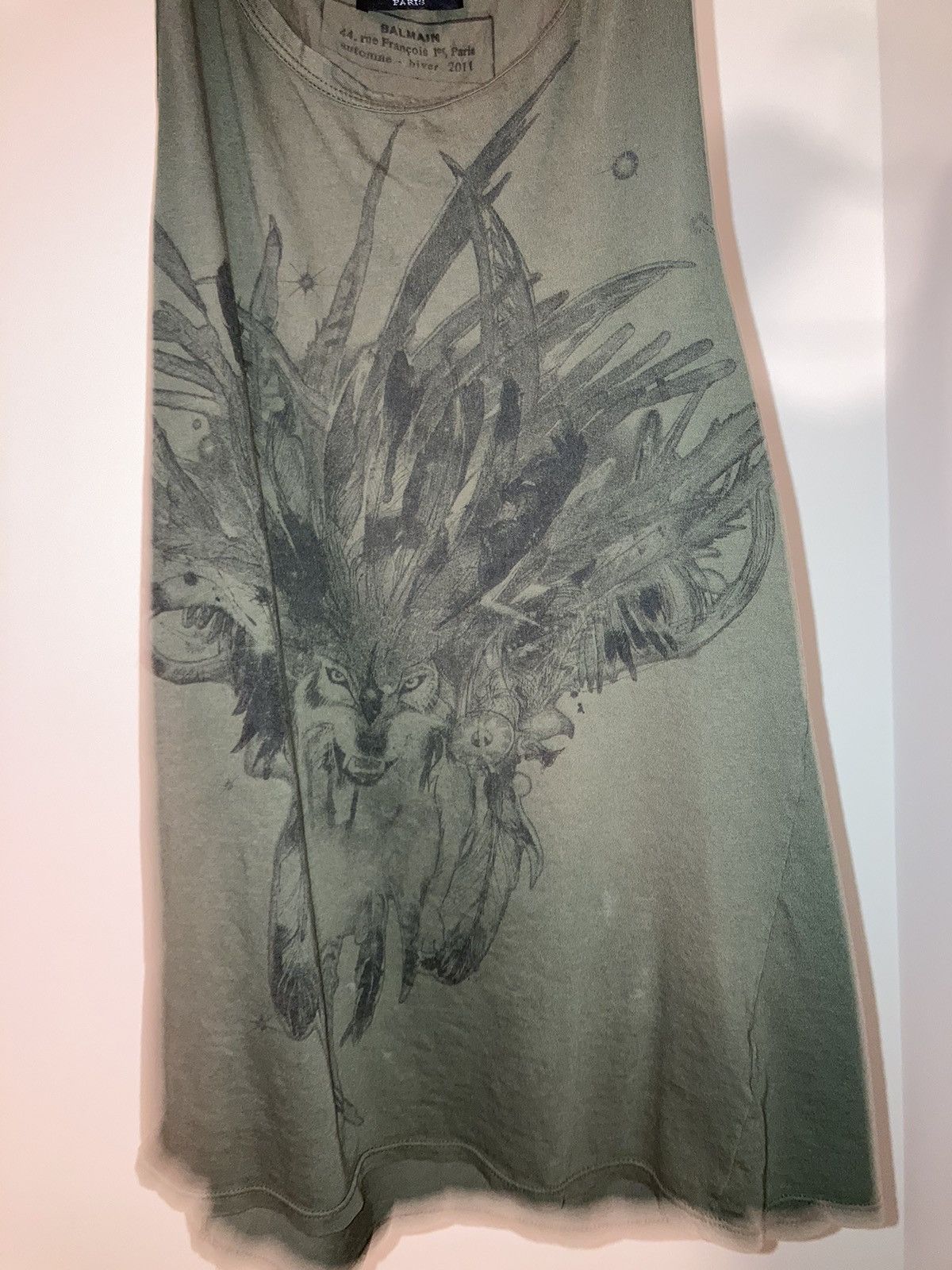 Balmain Balmain Christopher Decarnin Era 2011 Wolf Tank Size US L / EU 52-54 / 3 - 1 Thumbnail