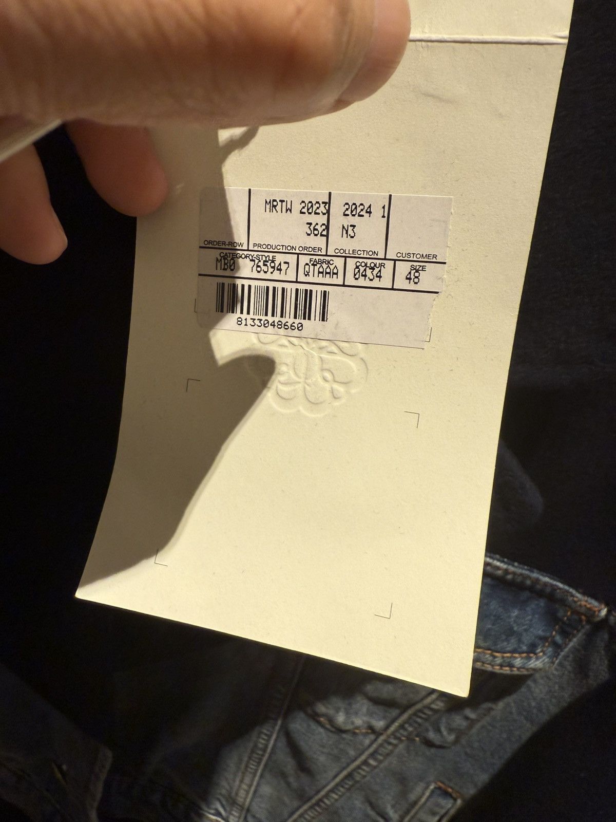 Alexander McQueen Hybrid Overcoat in Navy/blue Washed denim size48 Size US M / EU 48-50 / 2 - 5 Thumbnail