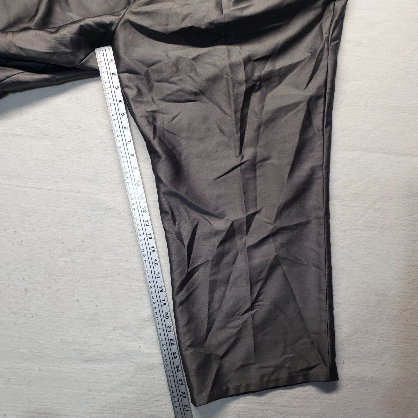 Vintage Vinci Dress Pants Slacks Men's 49R Steel Gray Shimmer Rayon Blend Made in Italy Size US 38 / EU 54 - 7 Thumbnail