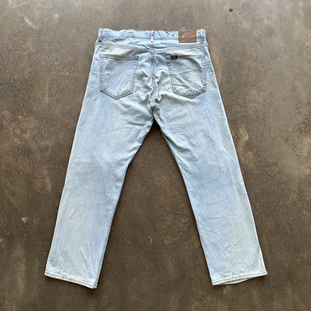 Japanese Brand × Jean × Vintage Vintage Hanes Lightwash Distressed Faded Denim Jean Pant W36 Size US 36 / EU 52 - 10 Thumbnail