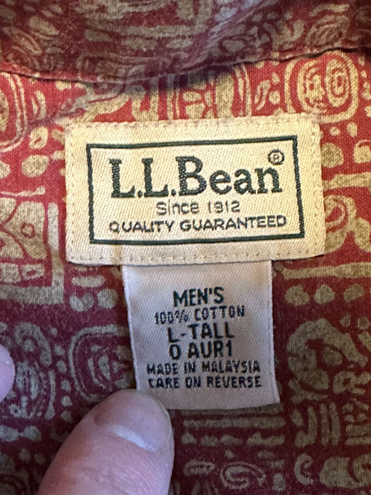 L.L. Bean Vintage 90s LL Bean Large Tall Mayan Camp Hawaiian shirt Size US L / EU 52-54 / 3 - 3 Thumbnail