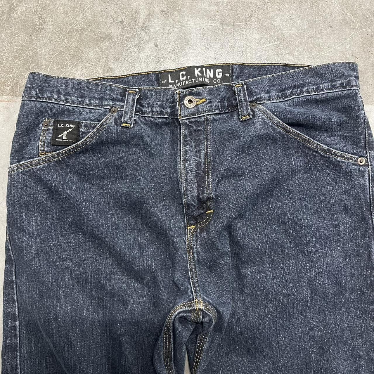Japanese Brand × Vintage Vintage Y2K/90s Grunge Dark Wash MadeInUSA Denim Jeans! Size US 34 / EU 50 - 4 Thumbnail