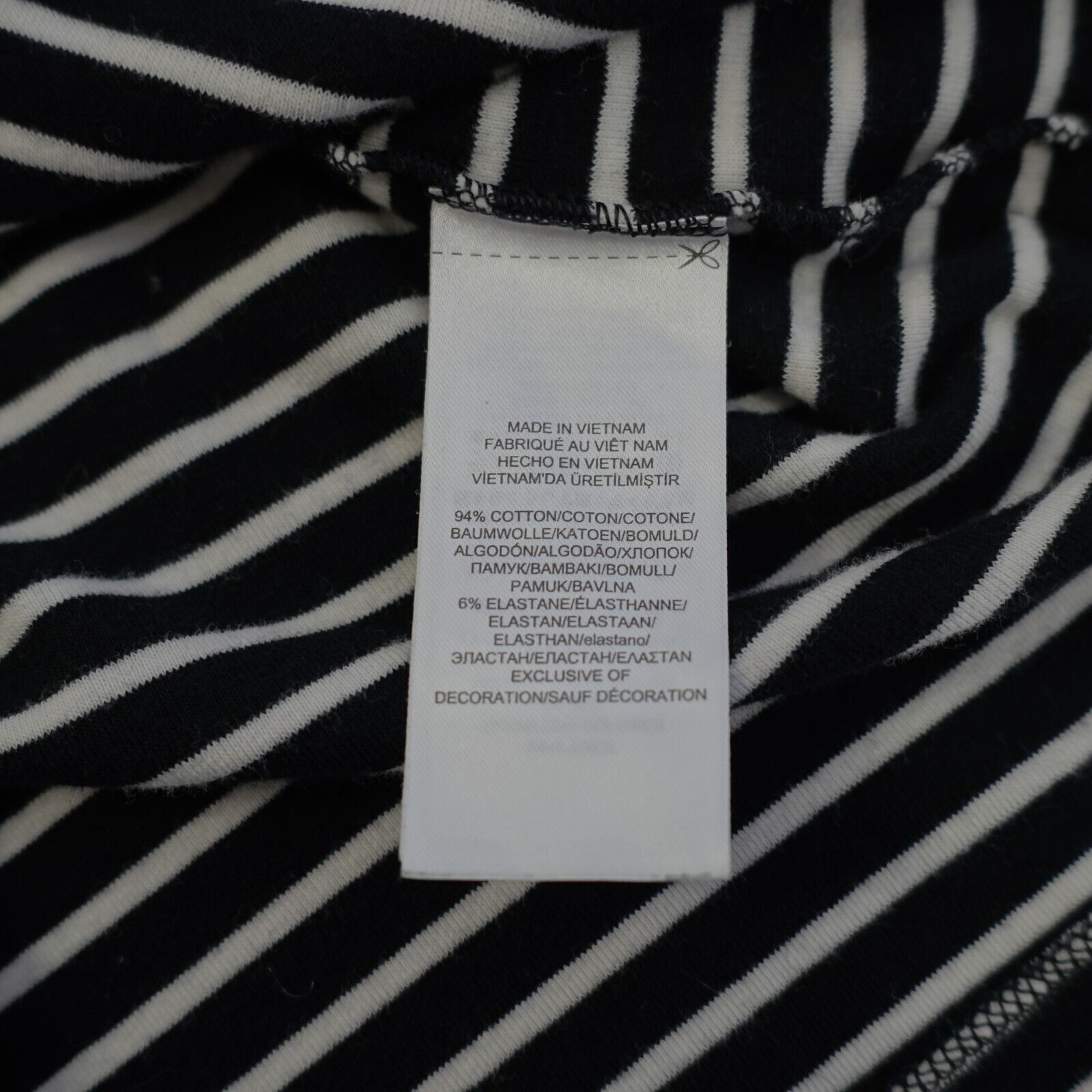 Lauren Ralph Lauren Lauren Ralph Lauren XL Black White Striped Top / Shirt Cotto Size XL / US 12-14 / IT 48-50 - 5 Thumbnail