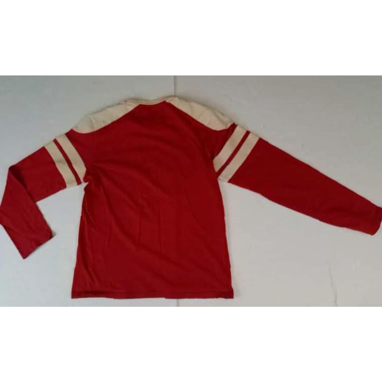 Vintage VINTAGE Yankee Outfitters Rugby Shirt Sweatshirt L Red Canvas Pullover Men Long 25in Pit to Pit Size Large Size US L / EU 52-54 / 3 - 6 Thumbnail
