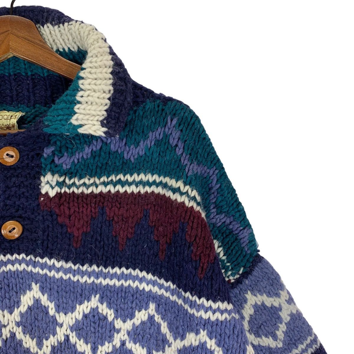 Vintage Vintage 70s Woolies Hunting Cable Knit Sweater Size US L / EU 52-54 / 3 - 5 Thumbnail